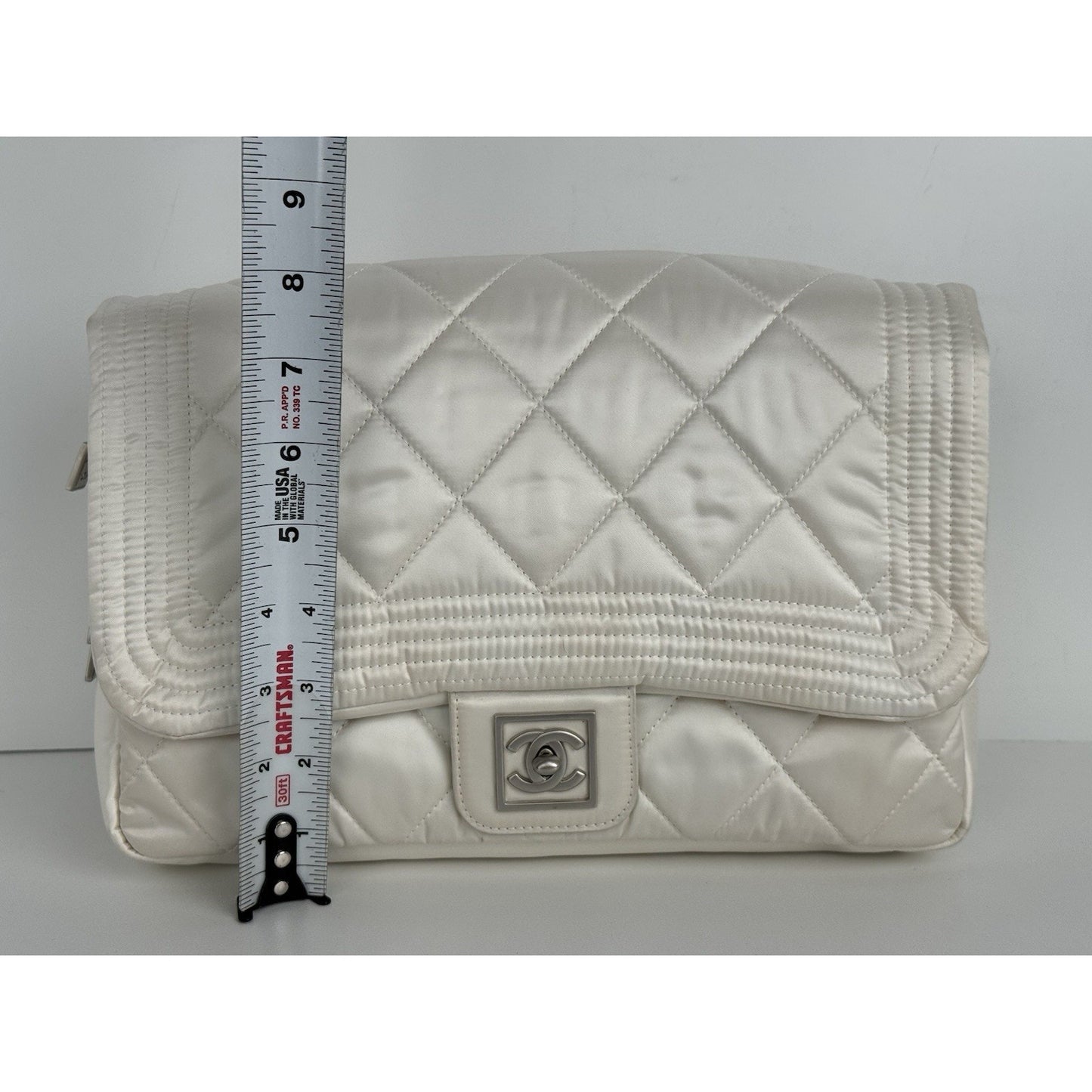 Chanel Ski Sport White Shoulder Bag with Silver Hardware B-9