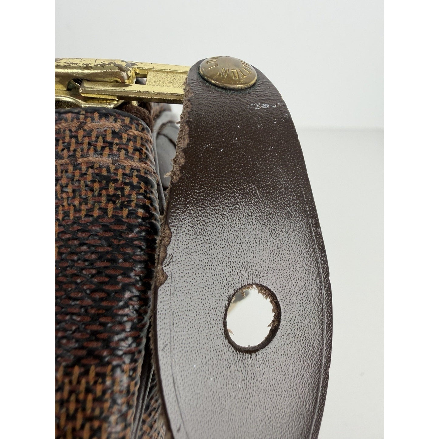 Louis Vuitton Speedy Shoulder Bag 30 Damier Ebene Canvas & Red Interior 2011 S22