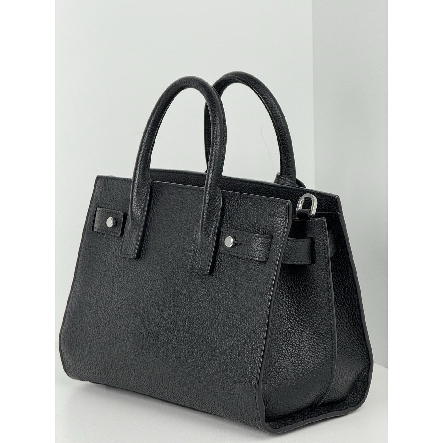 Saint Laurent Black Leather Sac De Jour Mini