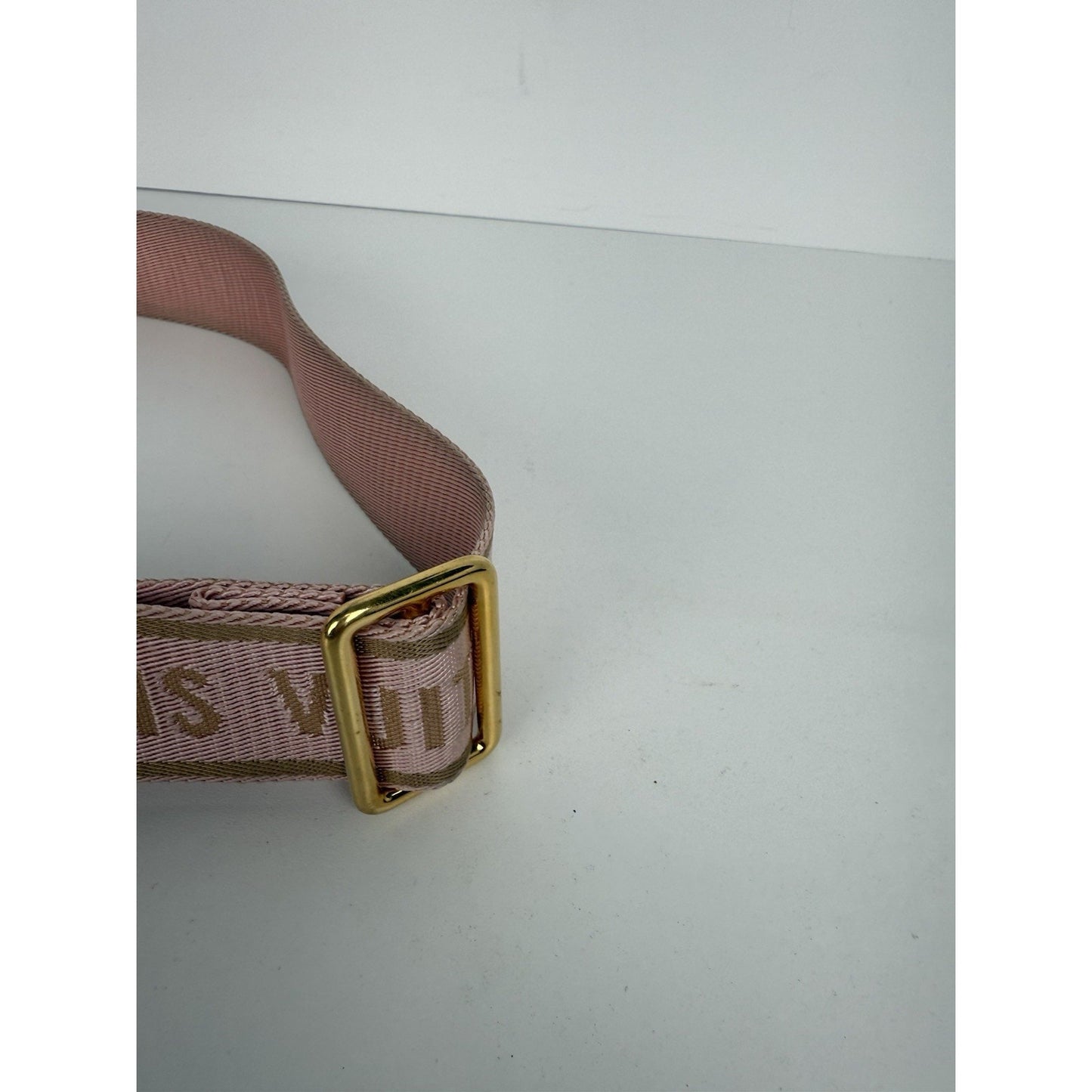 LOUIS VUITTON Multi Pochette Accessoires Brown Canvas Pink Strap Shoulder Bag