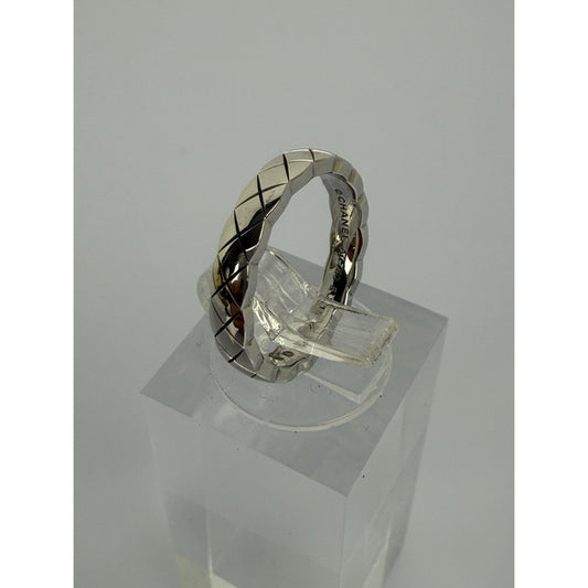 CHANEL Coco Crush 18k White Gold Ring Size 47 (EU)