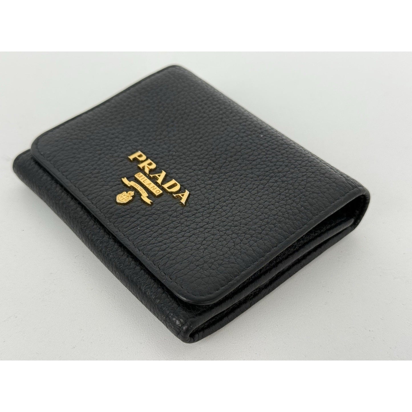 Prada Small Grain Leather Trifold Wallet