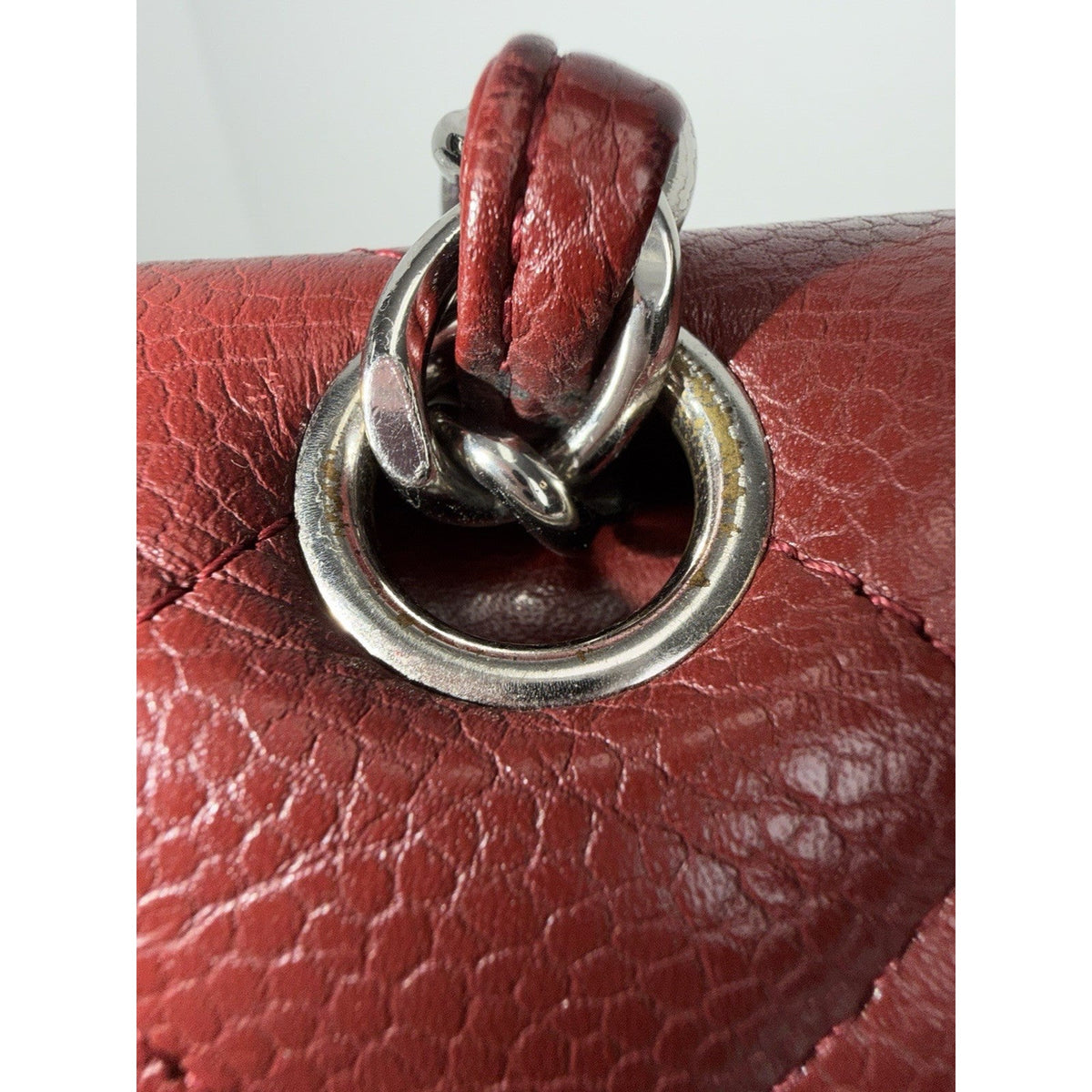 Chanel Jumbo Classic Flap Bag in Deep Red Caviar Quilted Leather 2013-2014 D1