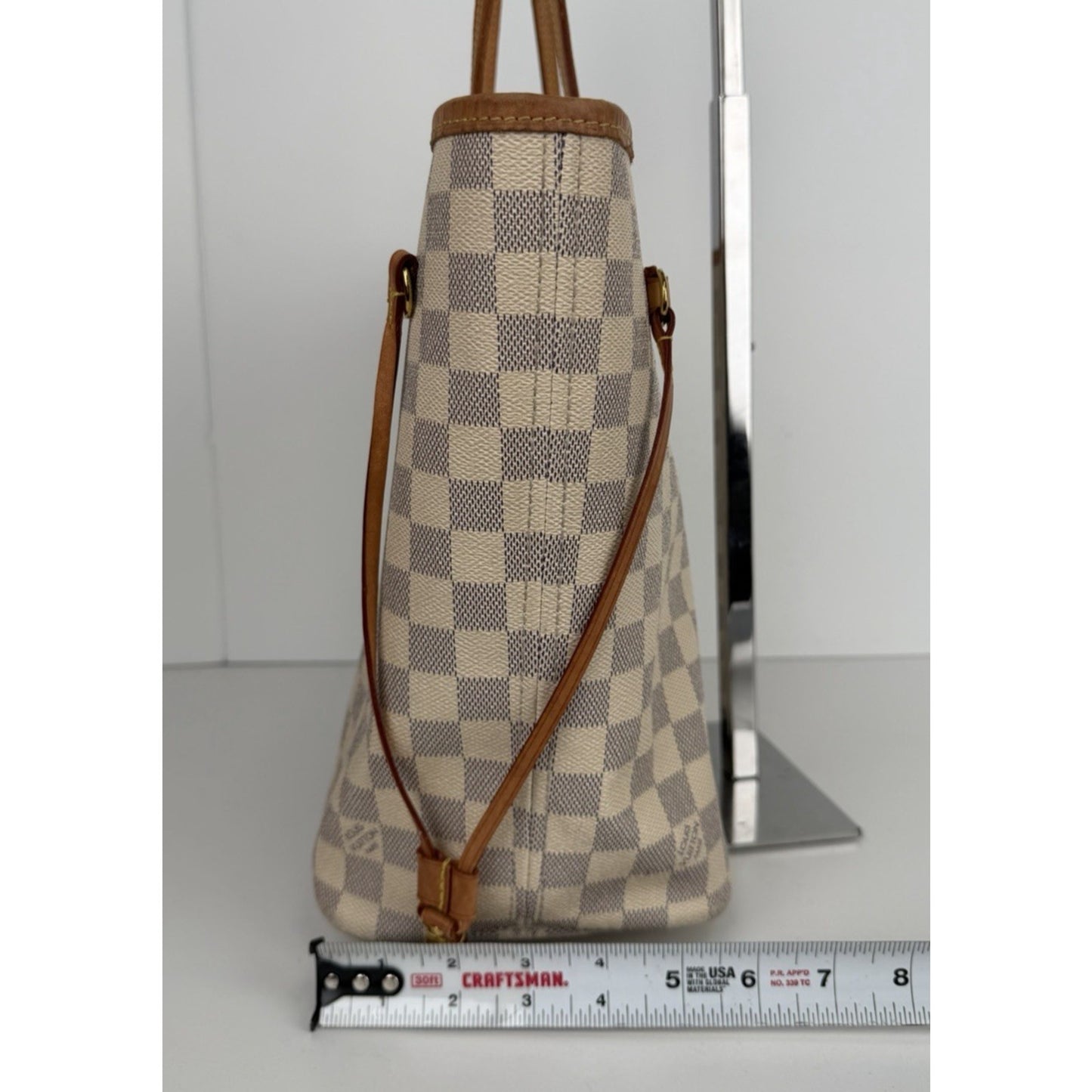 Louis Vuitton Neverfull MM Tote Bag in Damier Azur Coated Canvas NFC S
