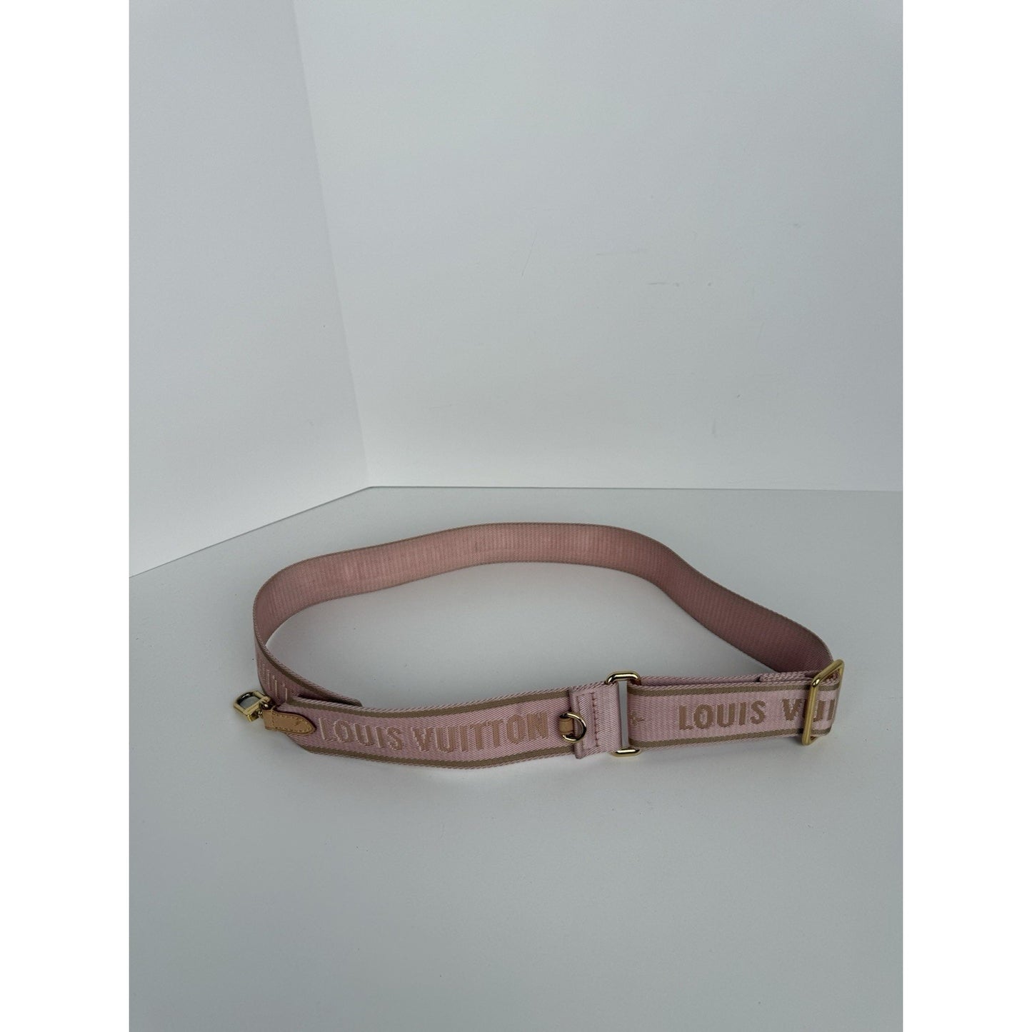 LOUIS VUITTON Multi Pochette Accessoires Brown Canvas Pink Strap Shoulder Bag