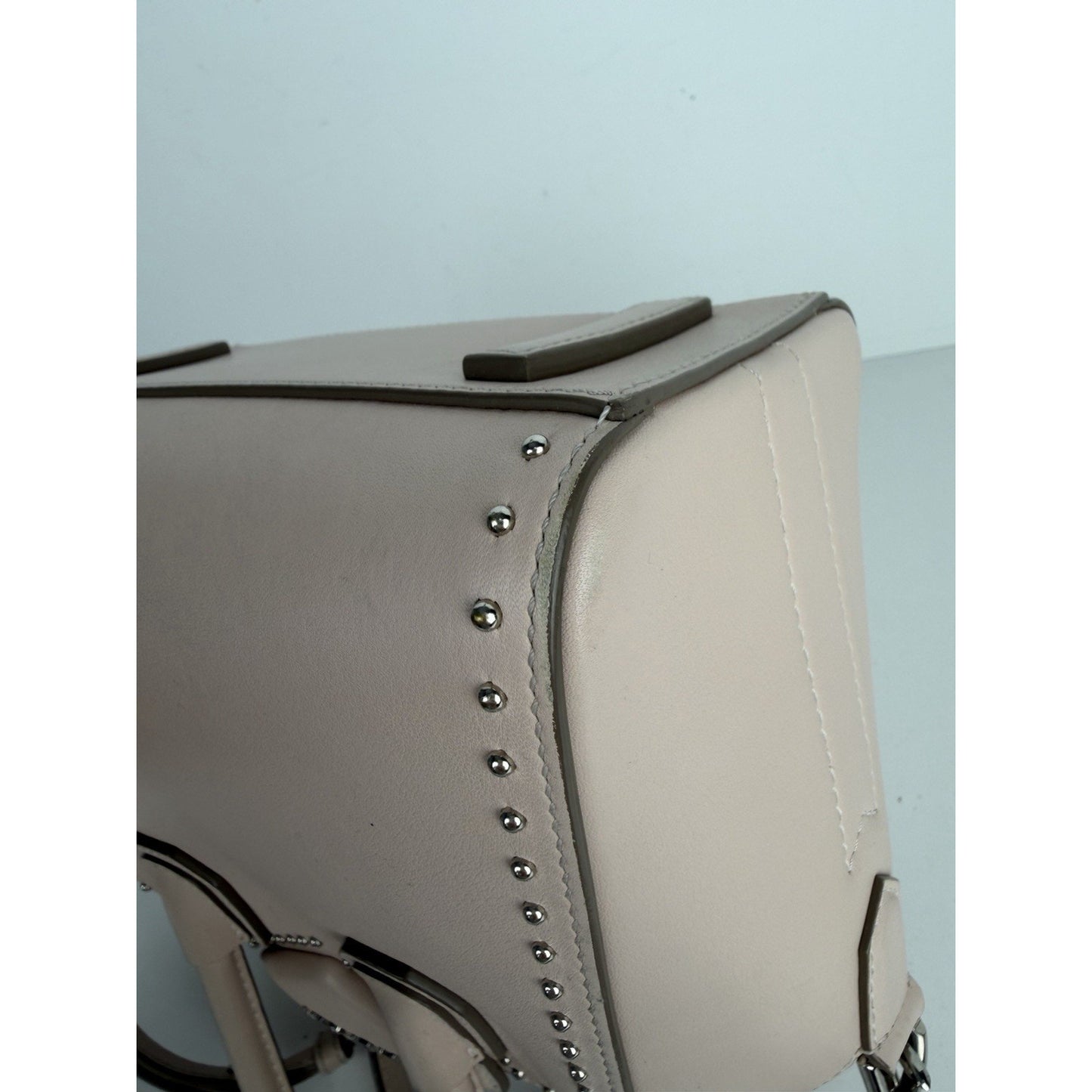 Givenchy Mini Studded Antigona Bag in Nude Pink Color Calfskin Leather S-06