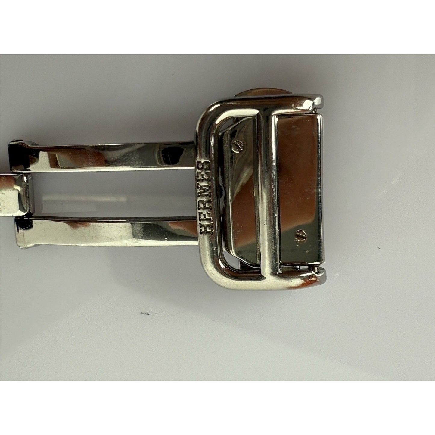 HERMES Cape Cod Black Leather Band Watch CC2.710 Box