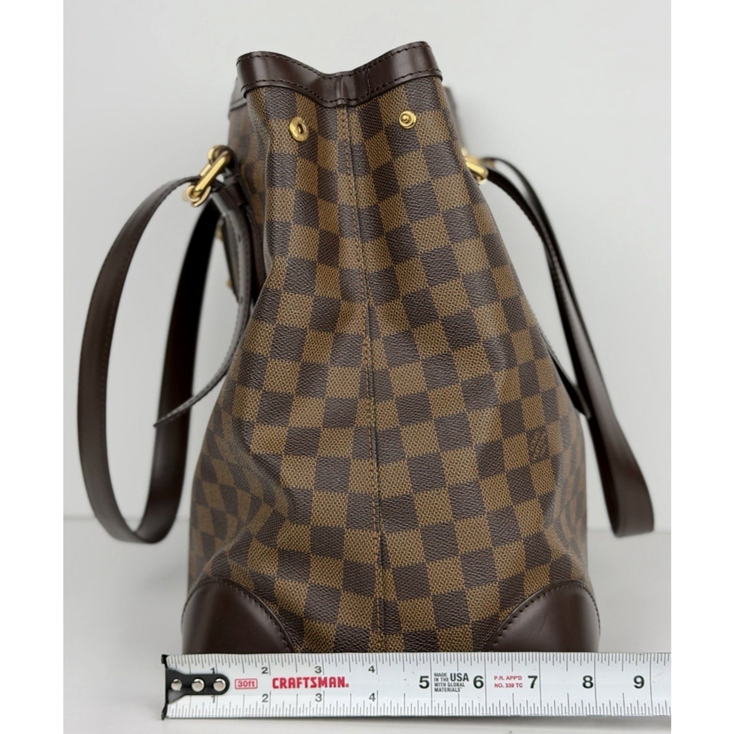Louis Vuitton Hampstead Handbag GM in Coated Damier Ebene Canvas Tote 2007 S