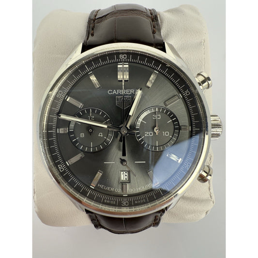 Tag Heuer Carrera 42mm CBN2012 Automatic Chronograph Gray
