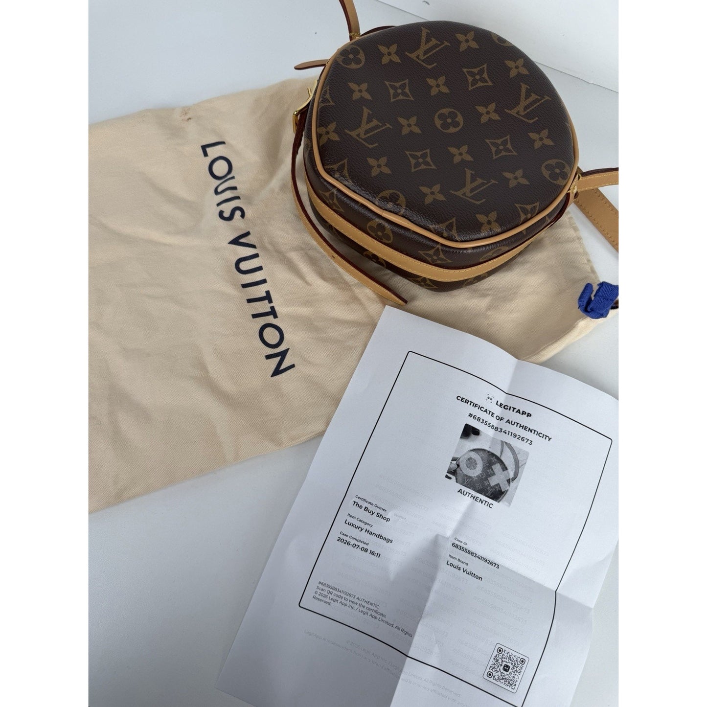 Louis Vuitton Boite Chapeau Souple PM Bag in Brown Monogram Coated Canvas NFC F1