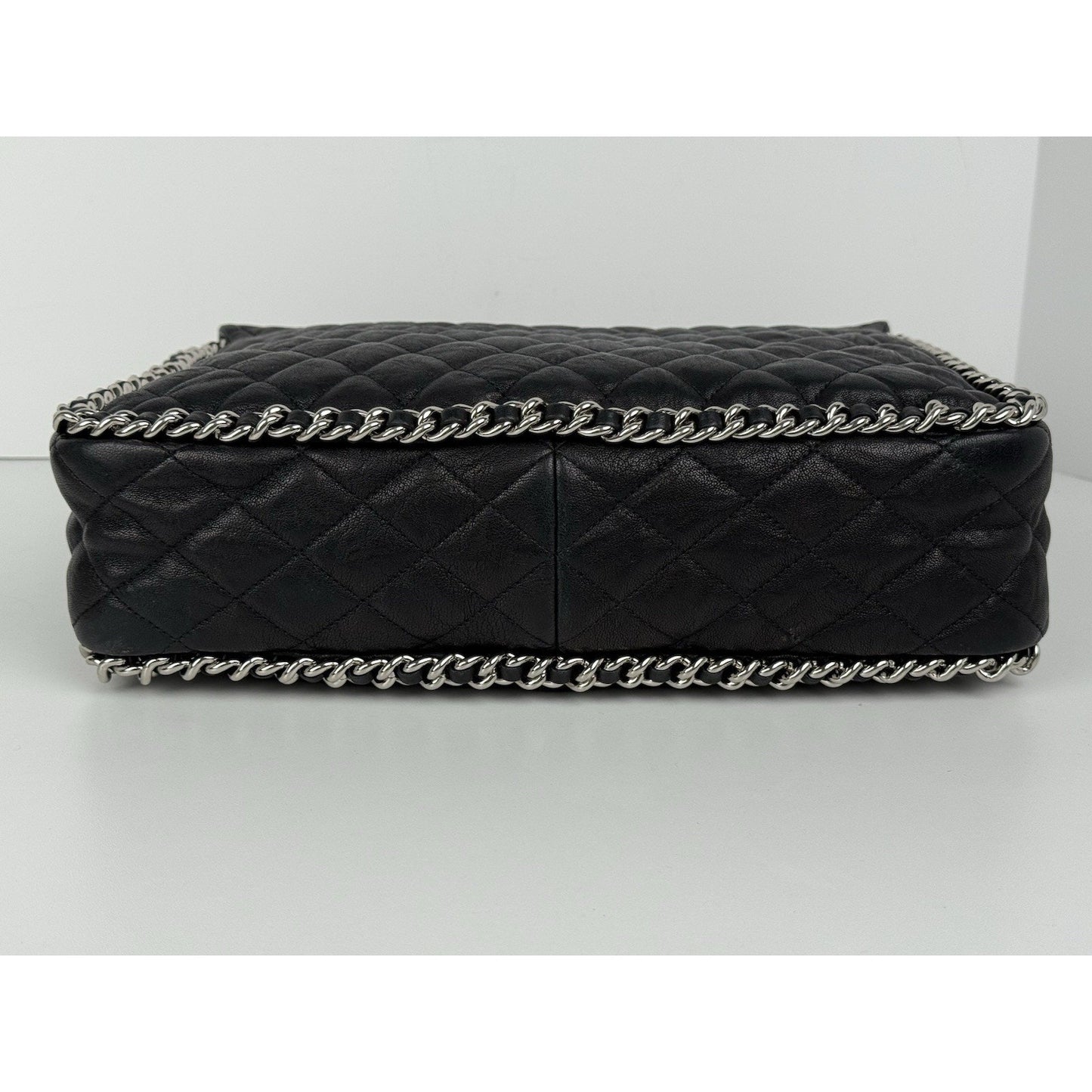 Chanel Paris-Dallas Maxi Chain Around Flap Bag Quilted Black Leather