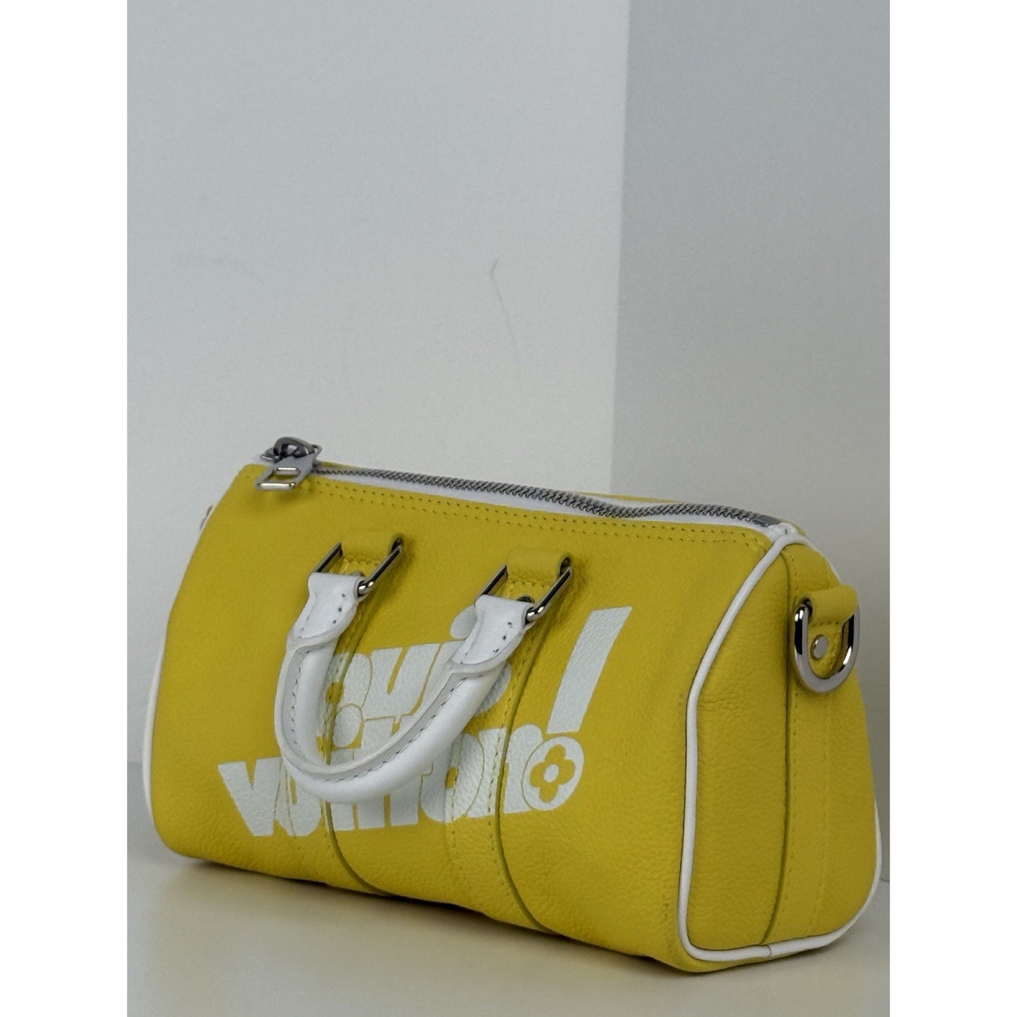 Louis Vuitton Keepall Bandouliere 45 Crossbody XS Yellow Leather Women's Bag