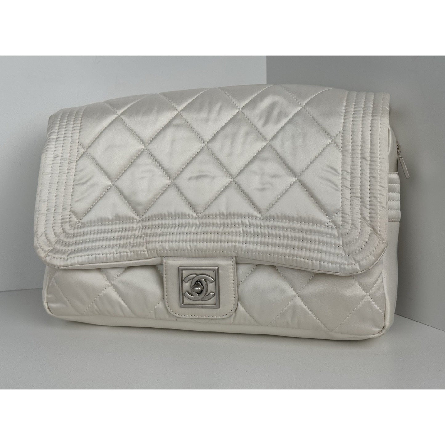Chanel Ski Sport White Shoulder Bag with Silver Hardware B-9