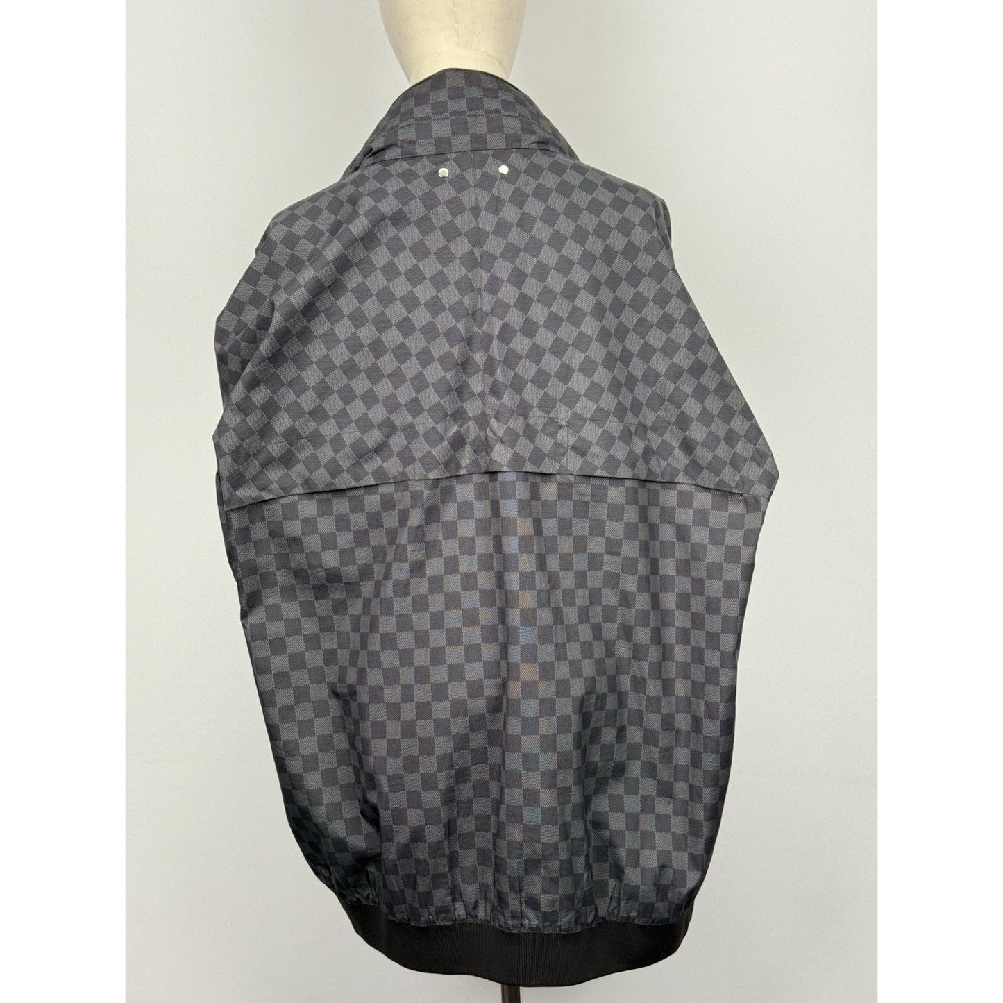 Louis Vuitton Damier Graphite Windbreaker Jacket Size XXL Silver Hardware