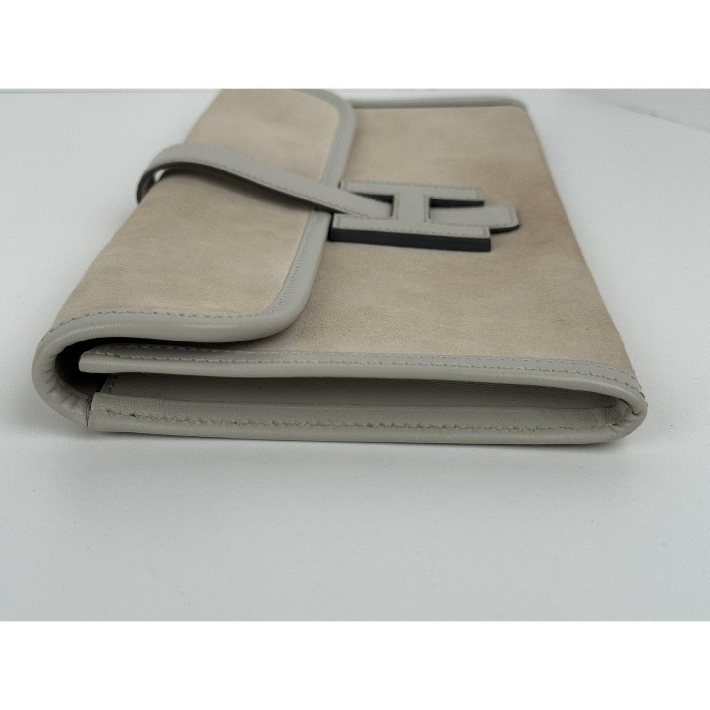 Hermes Jige Elan Clutch Swift 29 Beige Leather