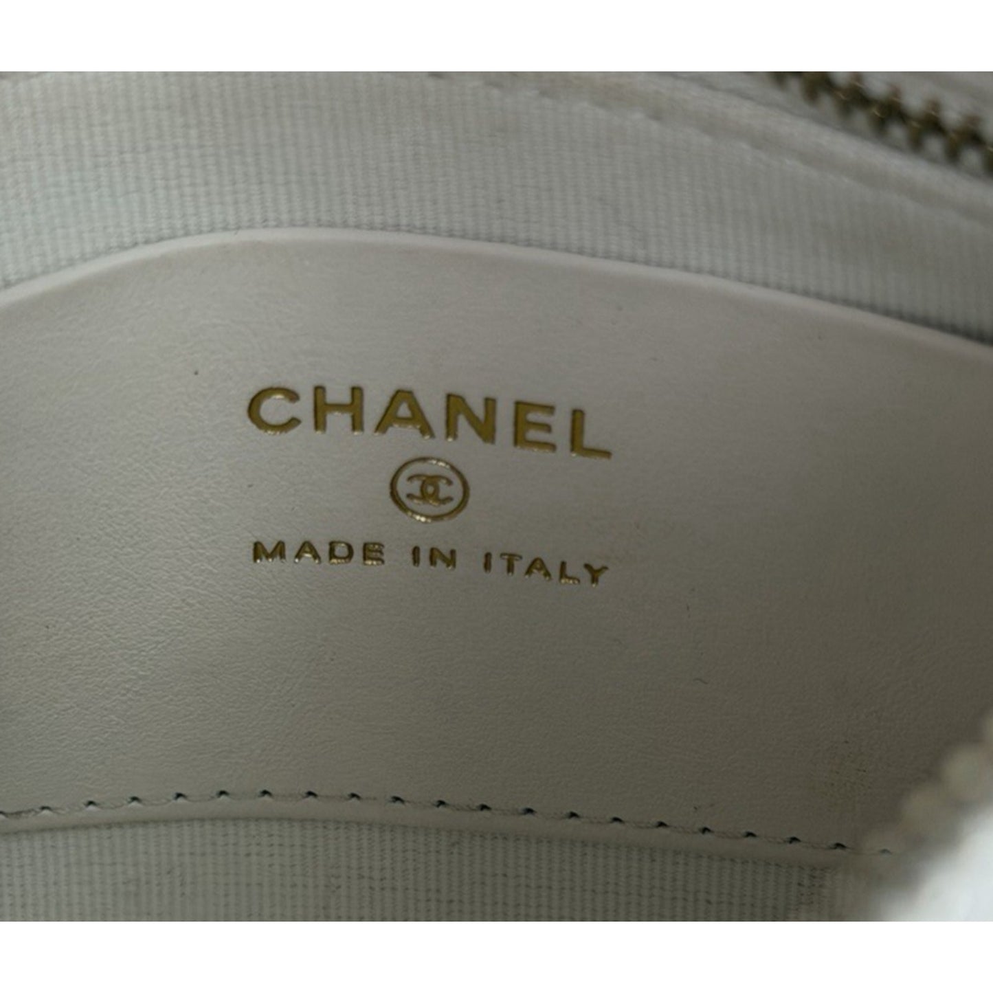 Chanel Lambskin Quilted Chain Around Top Handle Mini Bag White NFC D4