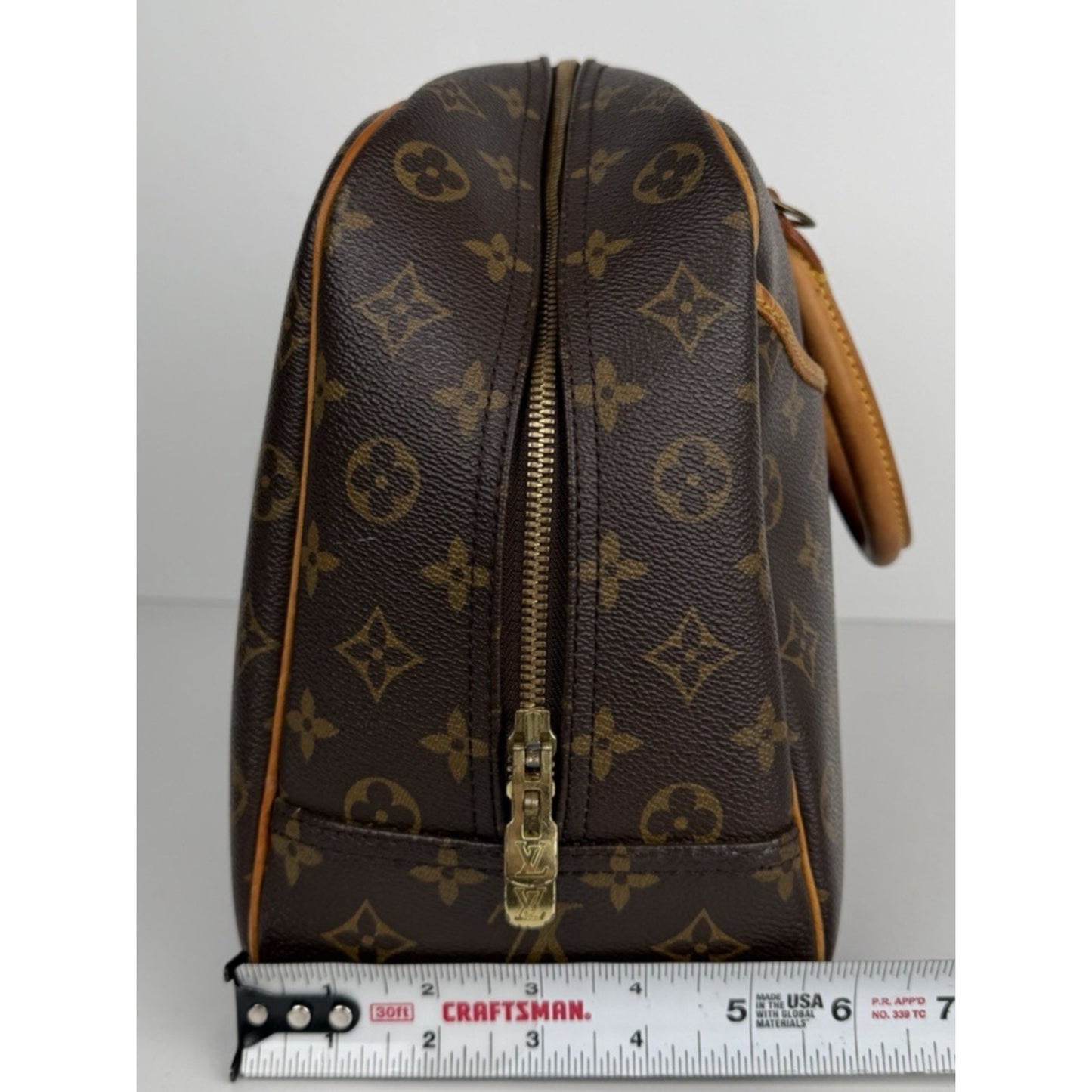 Louis Vuitton Classic Deauville Medium Bag in Brown Coated Canvas S