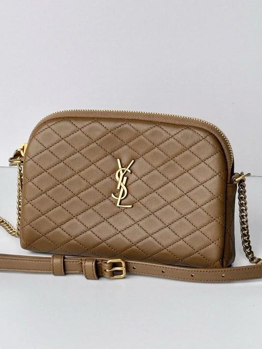 Saint Laurent Gaby Lambskin Quilted Leather Crossbody Bag