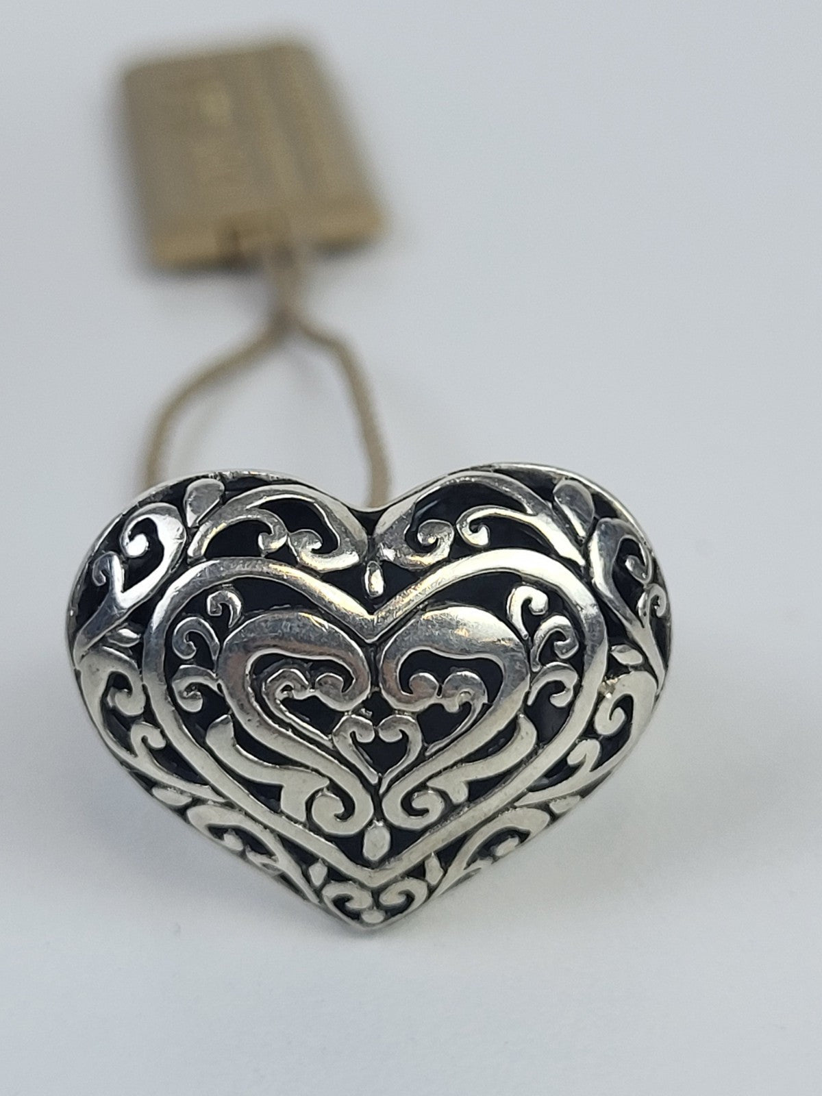 925 Sterling Silver Heart Ring Size 8.5