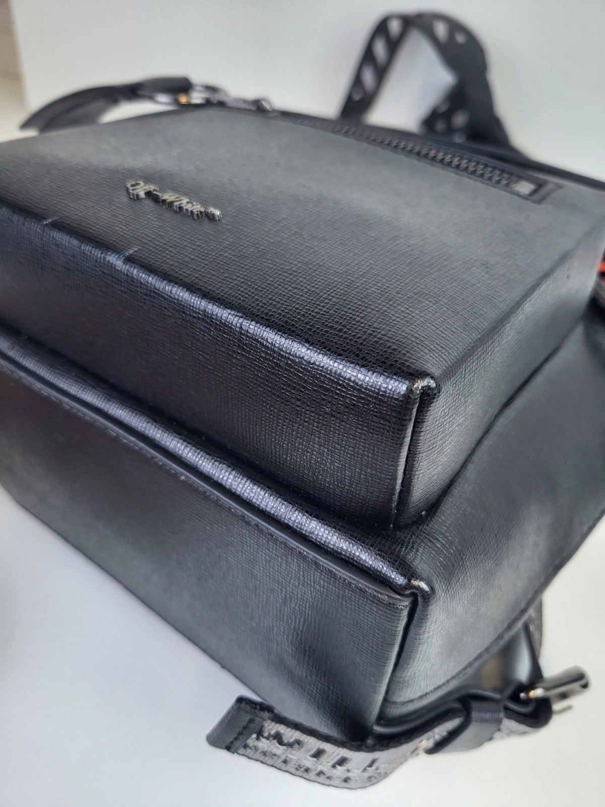 Off White Backpack Mini Black And White Leather Backpack