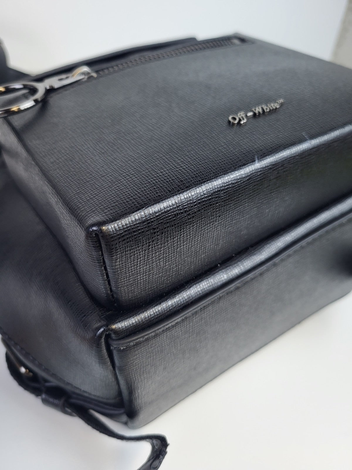 Off White Backpack Mini Black And White Leather Backpack