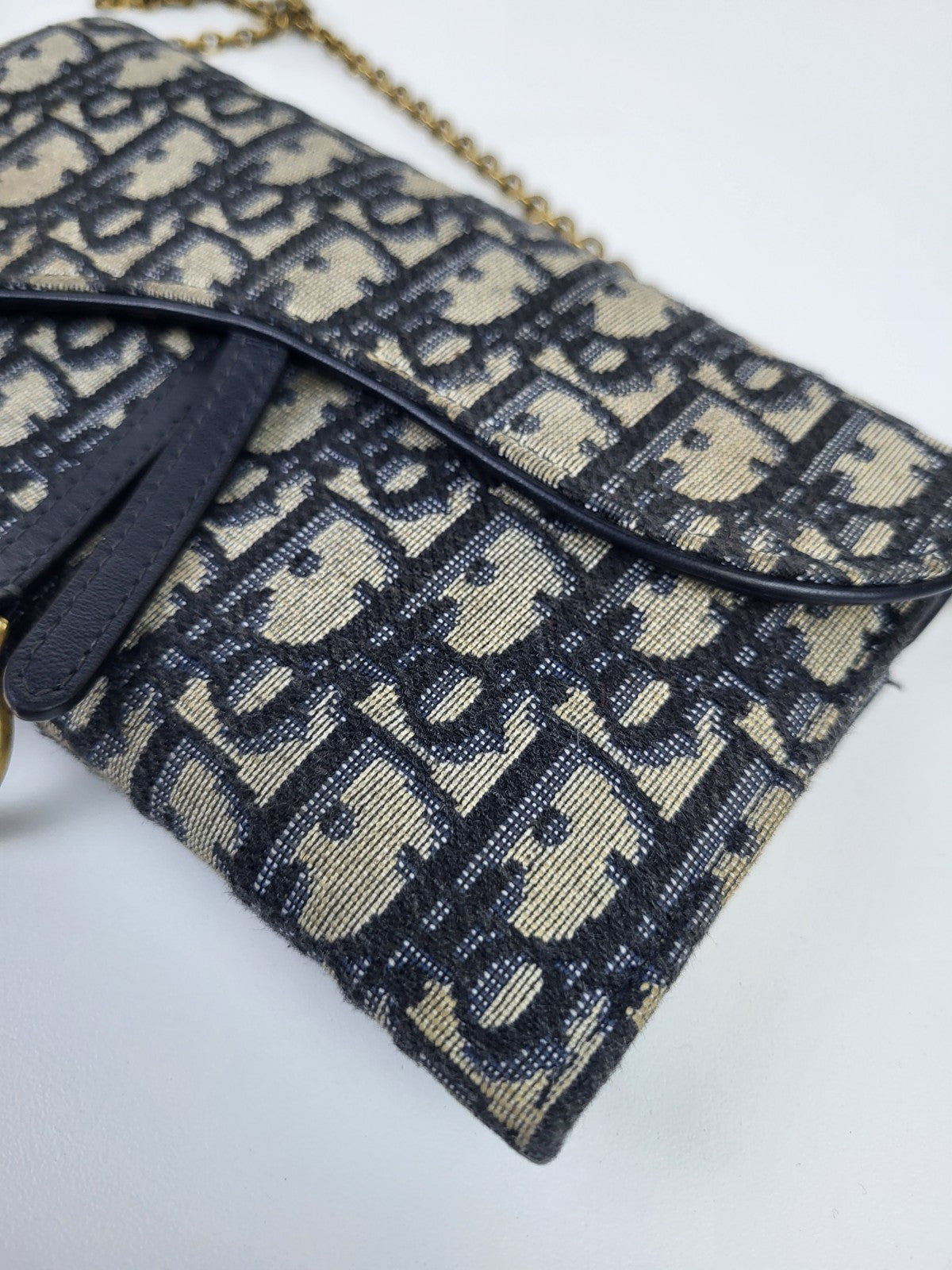 DIOR OBLIQUE Saddle Monogram Wallet On Chain