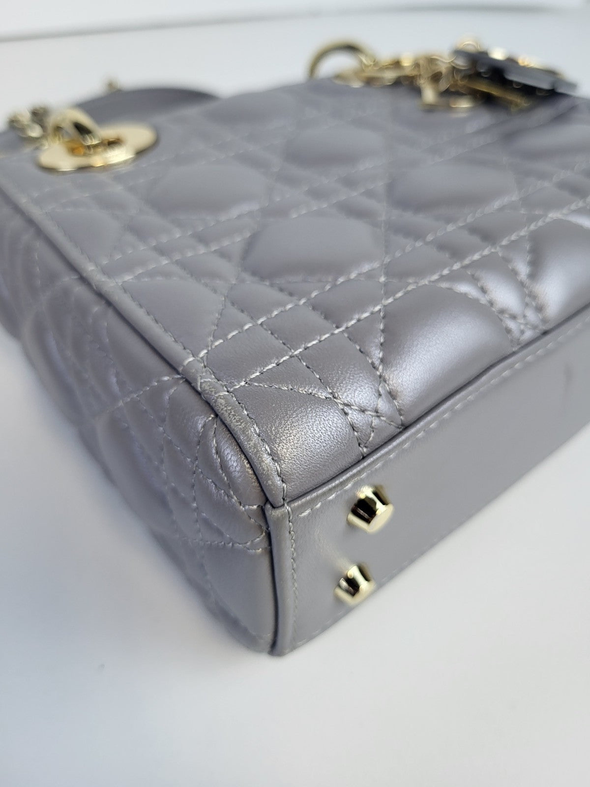 Christian Dior Lady Dior Chain Bag Cannage Quilt Lambskin Mini