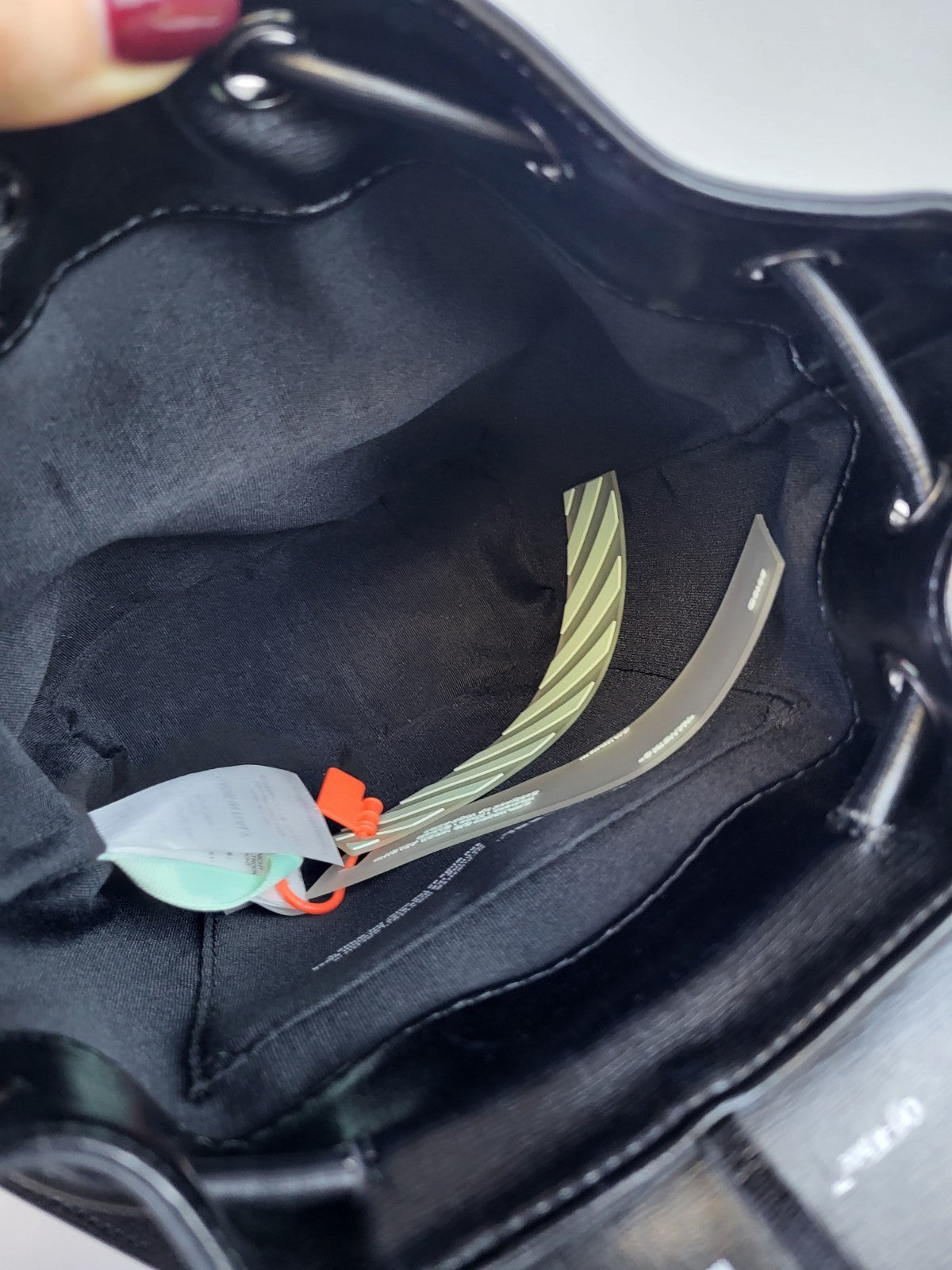 Off White Backpack Mini Black And White Leather Backpack