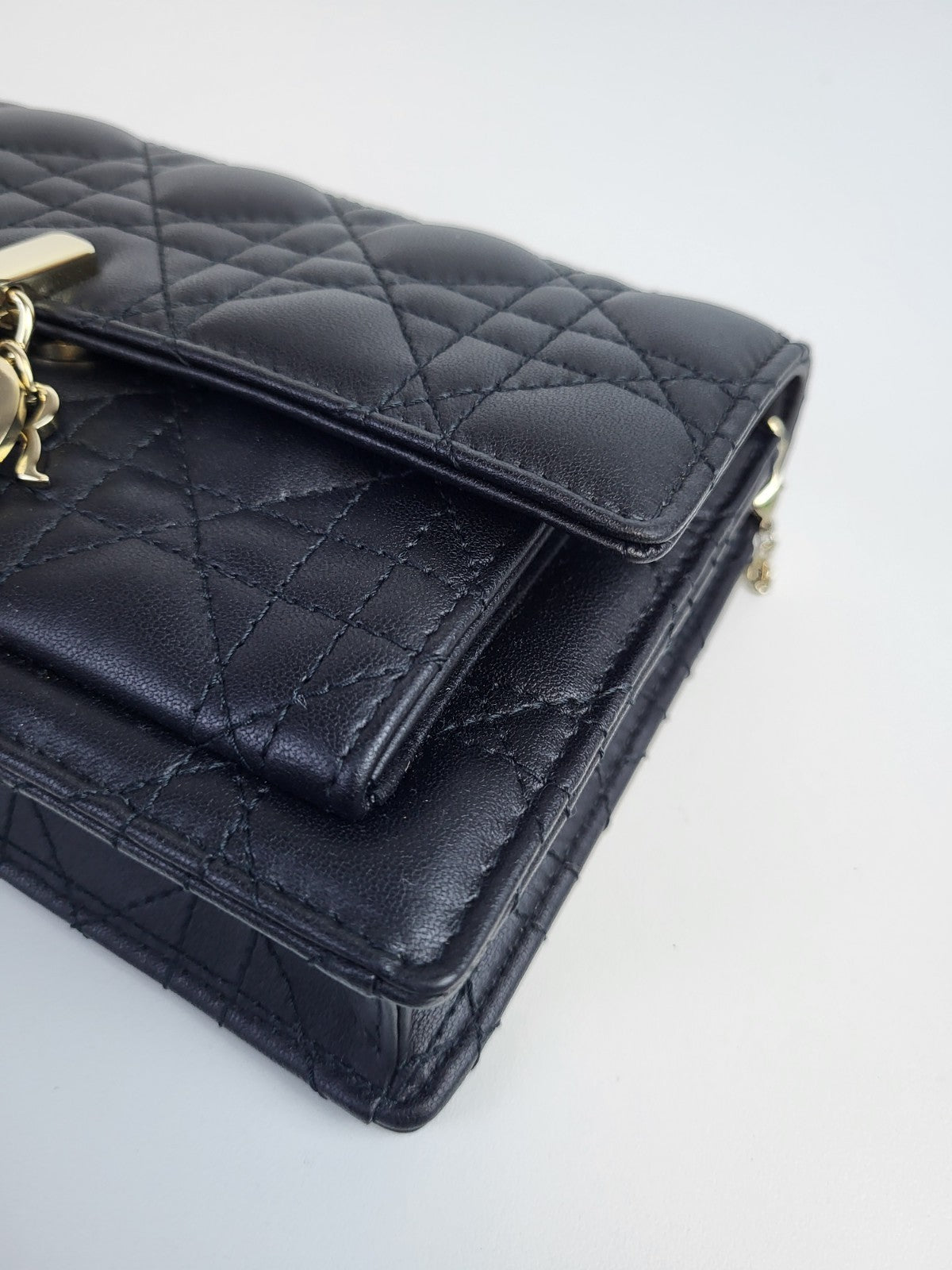 Christian Dior Cannage My Dior Daily 2022 Crossbody Bag Black Leather