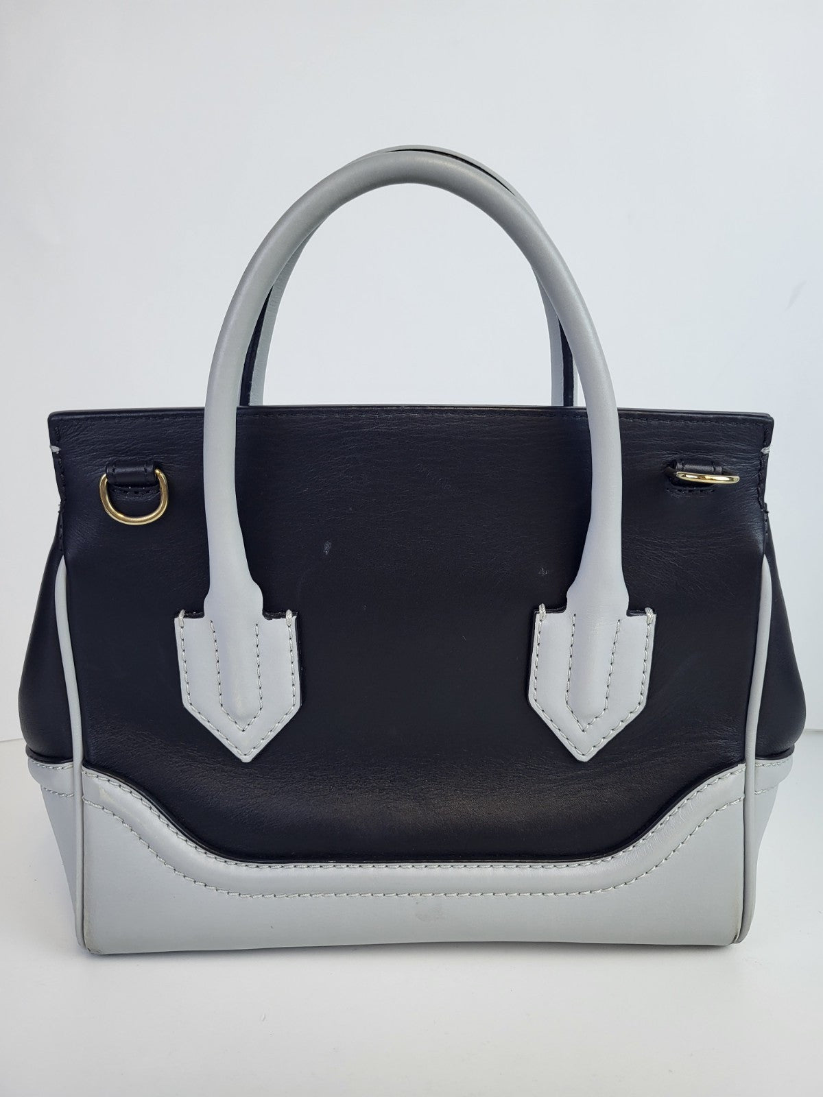 Versace Palazzo Empire Bag Leather Medium Bag Gray