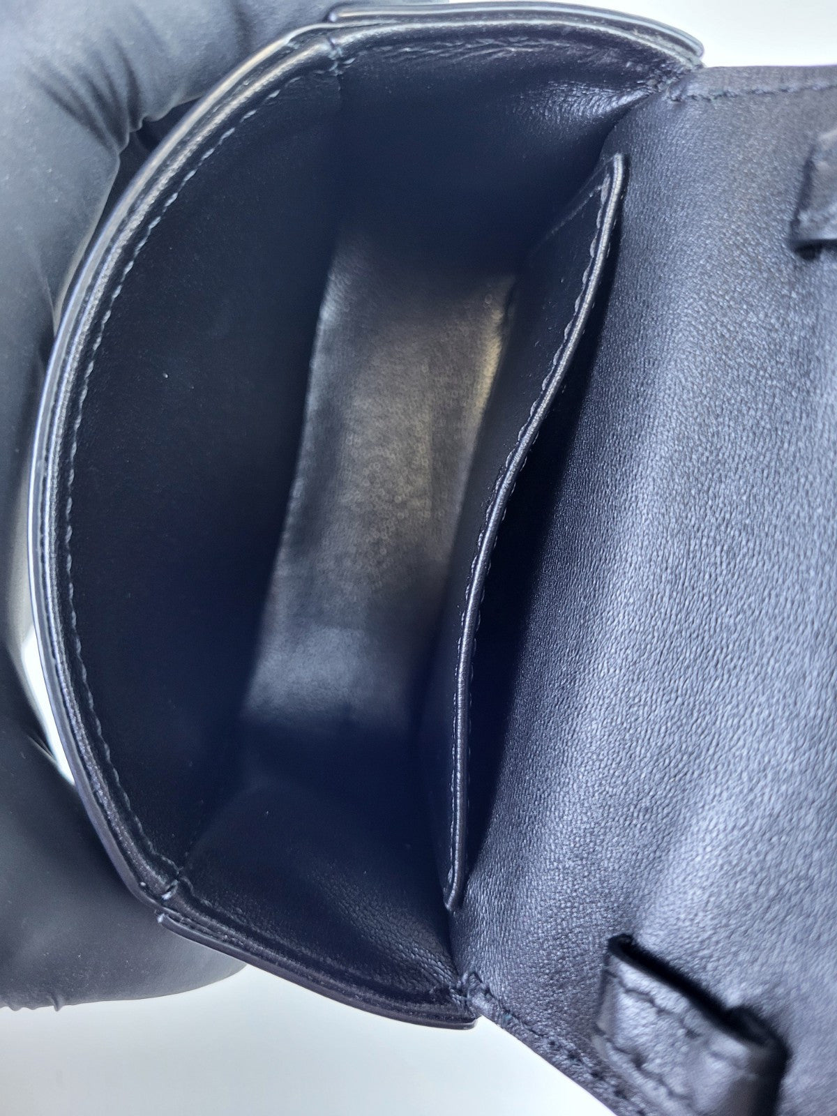 Celine Mini Claude Triomphe in Shiny Calfskin Black