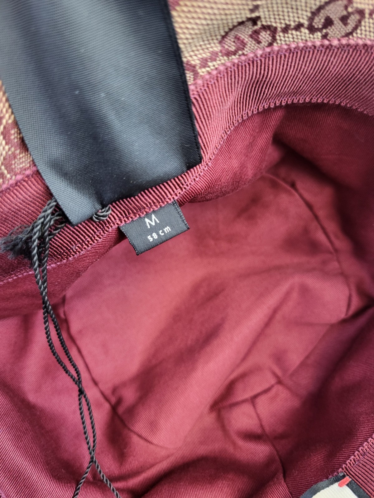 Gucci Burgundy Monogram Canvas Bucket Hat M