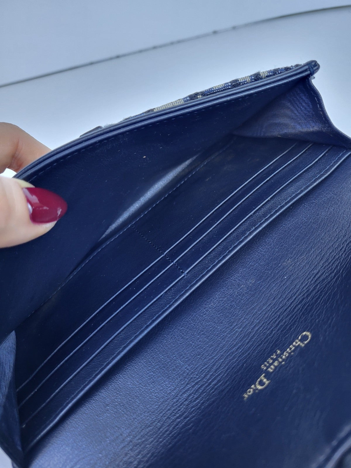 DIOR OBLIQUE Saddle Monogram Wallet On Chain