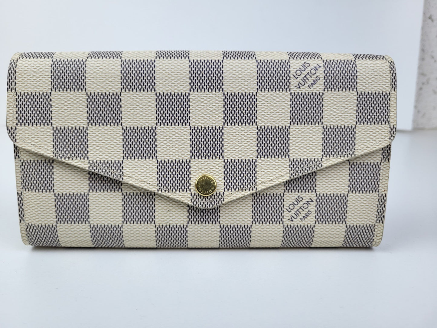 Louis-vuitton sarah wallet damier azur