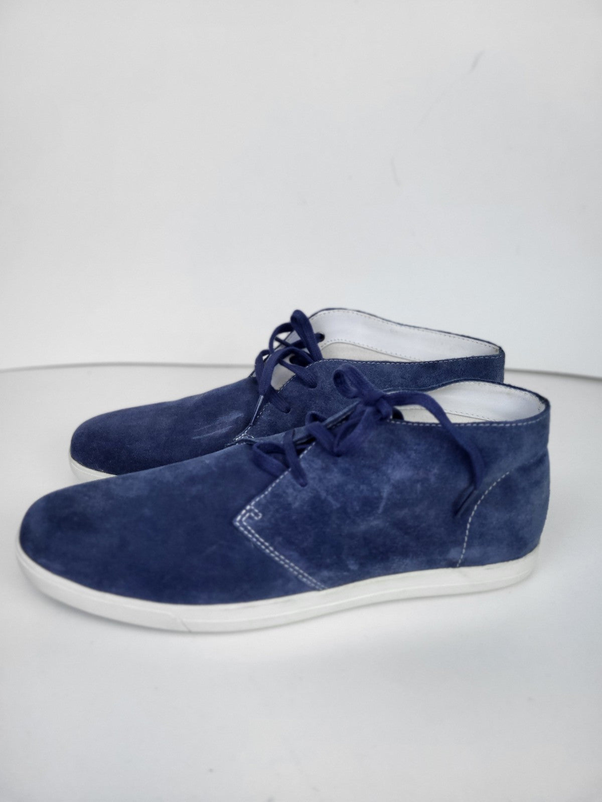 Hugo Boss Suede Blue Boots For Men Lace Up Size 9