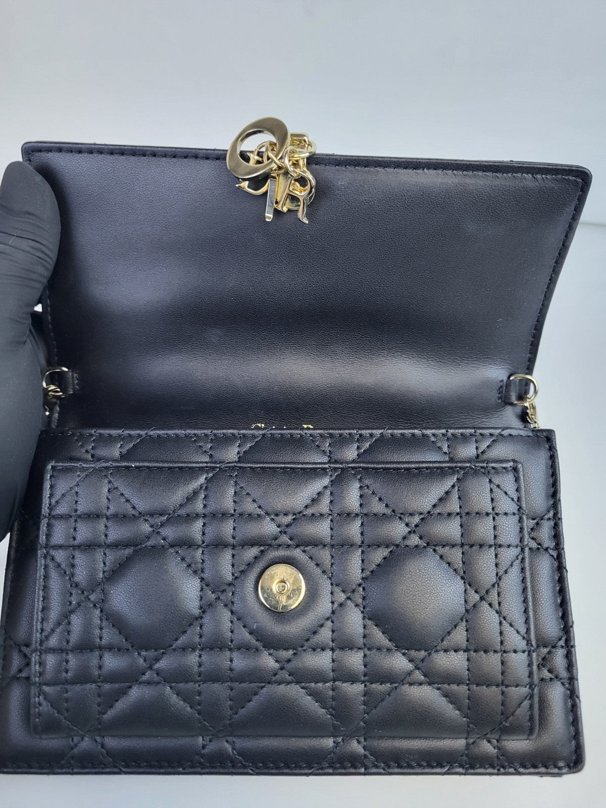 Christian Dior Cannage My Dior Daily 2022 Crossbody Bag Black Leather