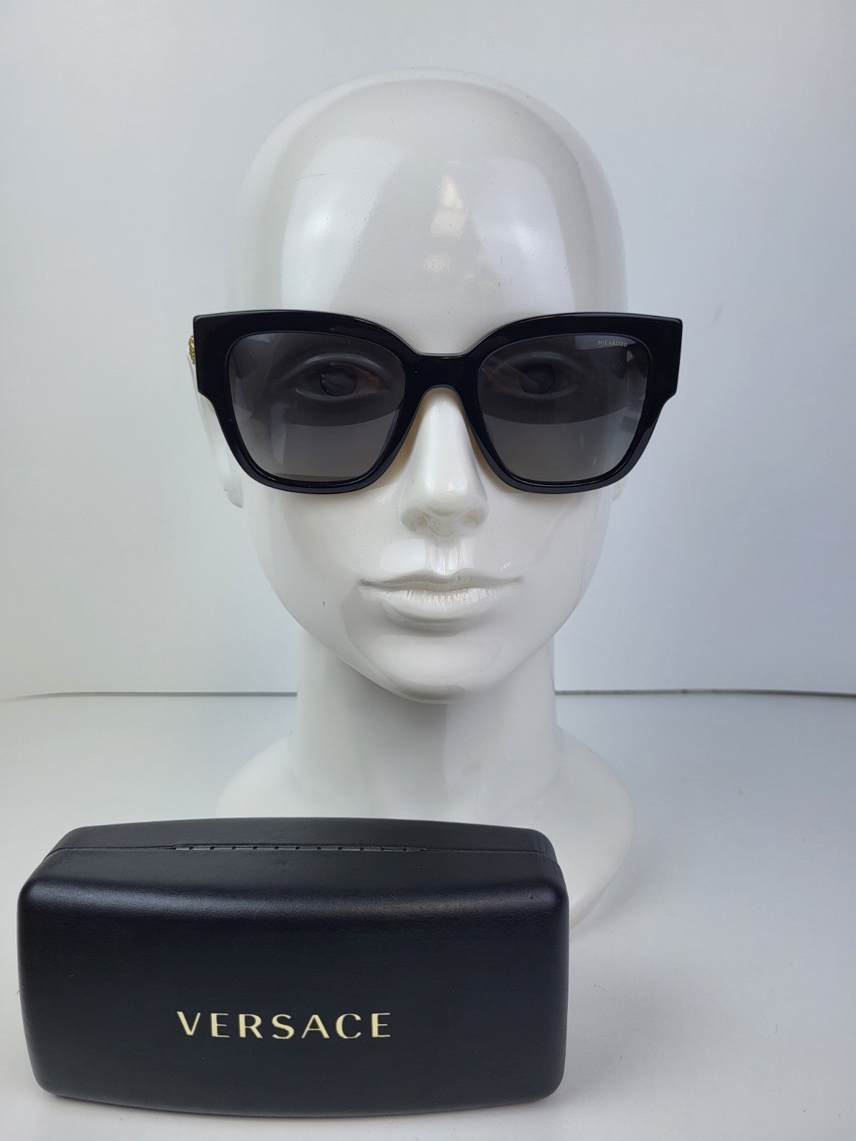 Versace VE4437U GB1/T3 Sunglasses Women's Black/Polarized Grey Gradient 54mm