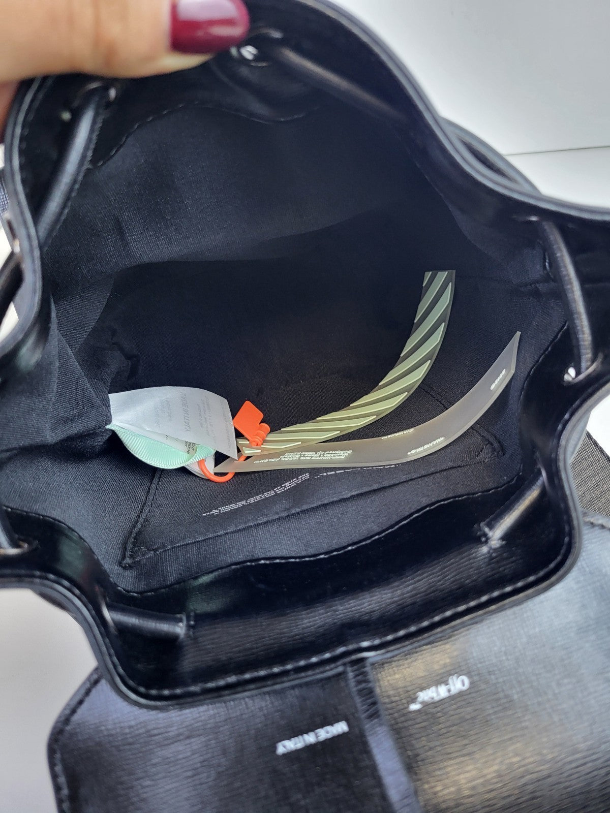 Off White Backpack Mini Black And White Leather Backpack