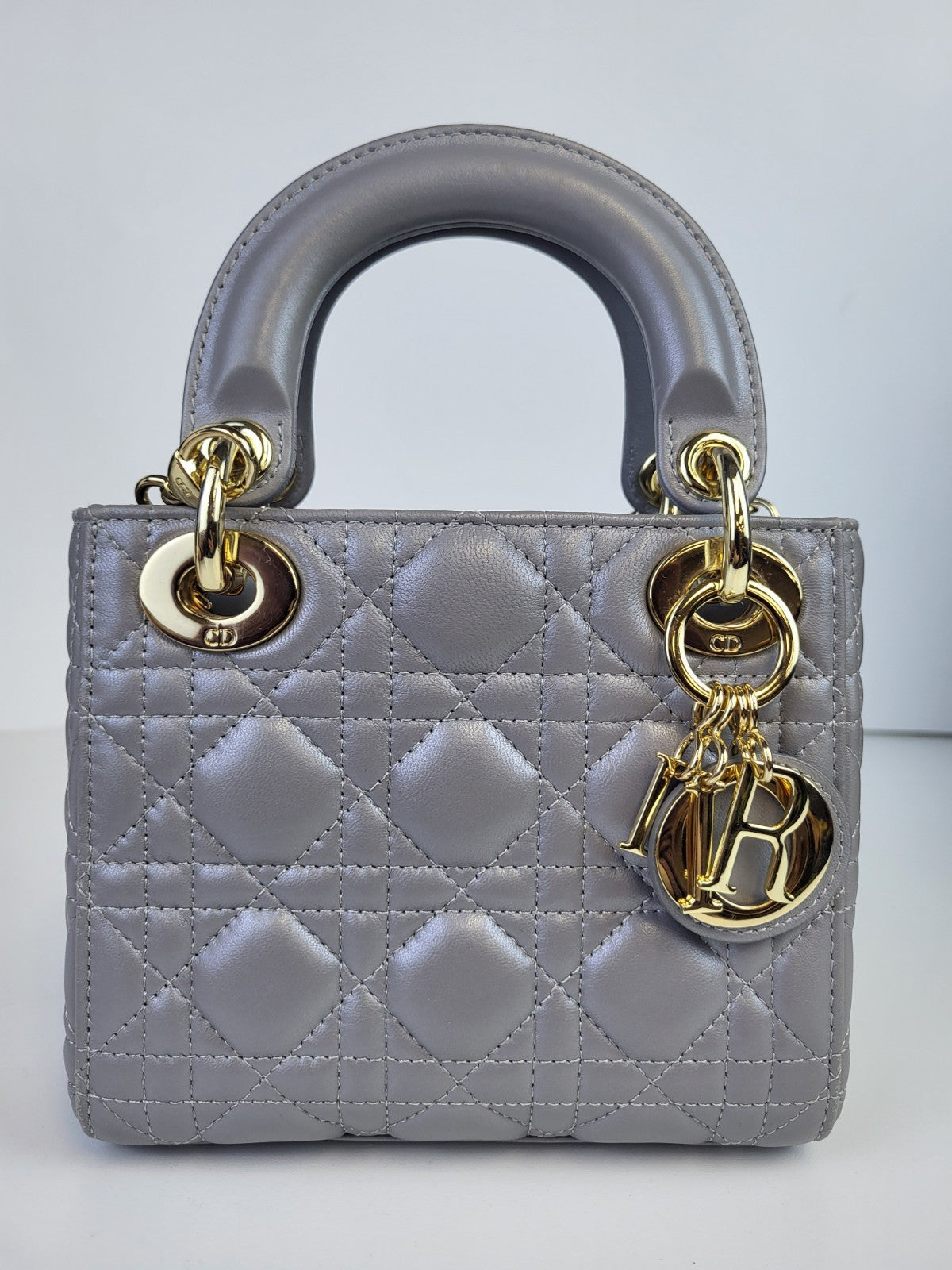 Christian Dior Lady Dior Chain Bag Cannage Quilt Lambskin Mini
