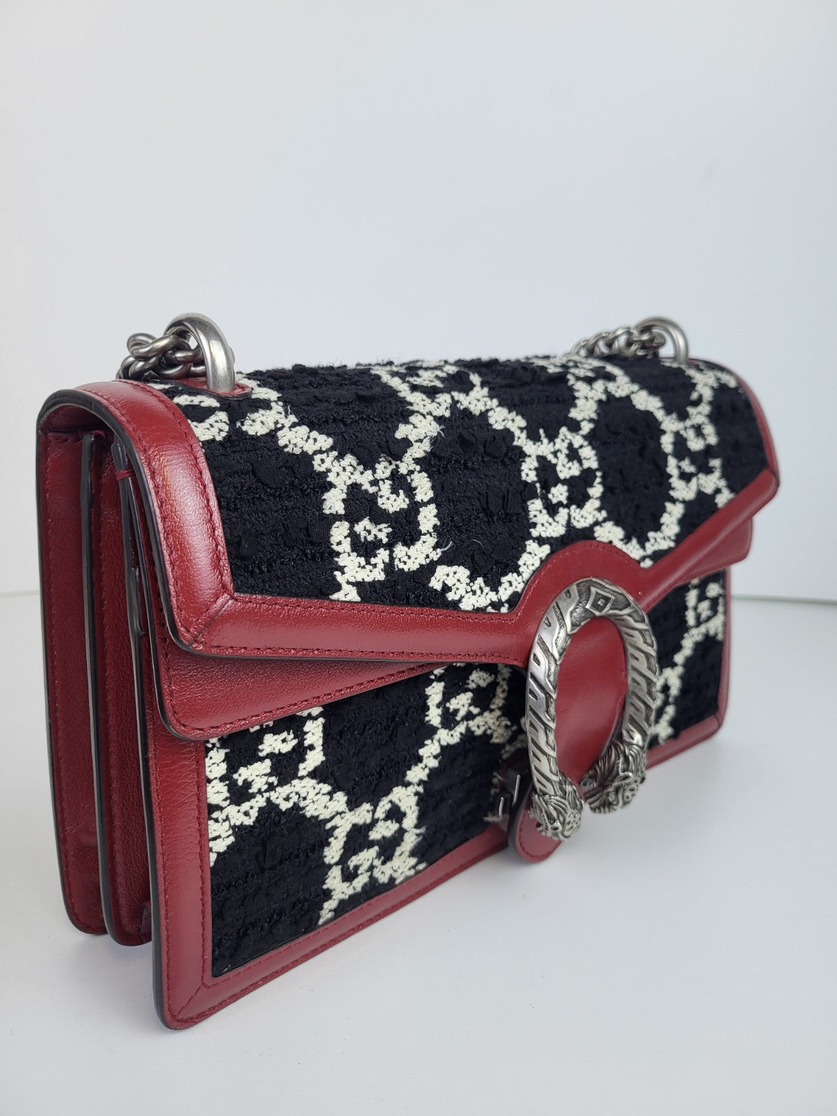 Gucci Dionysus Bag GG Tweed Small Should Bag