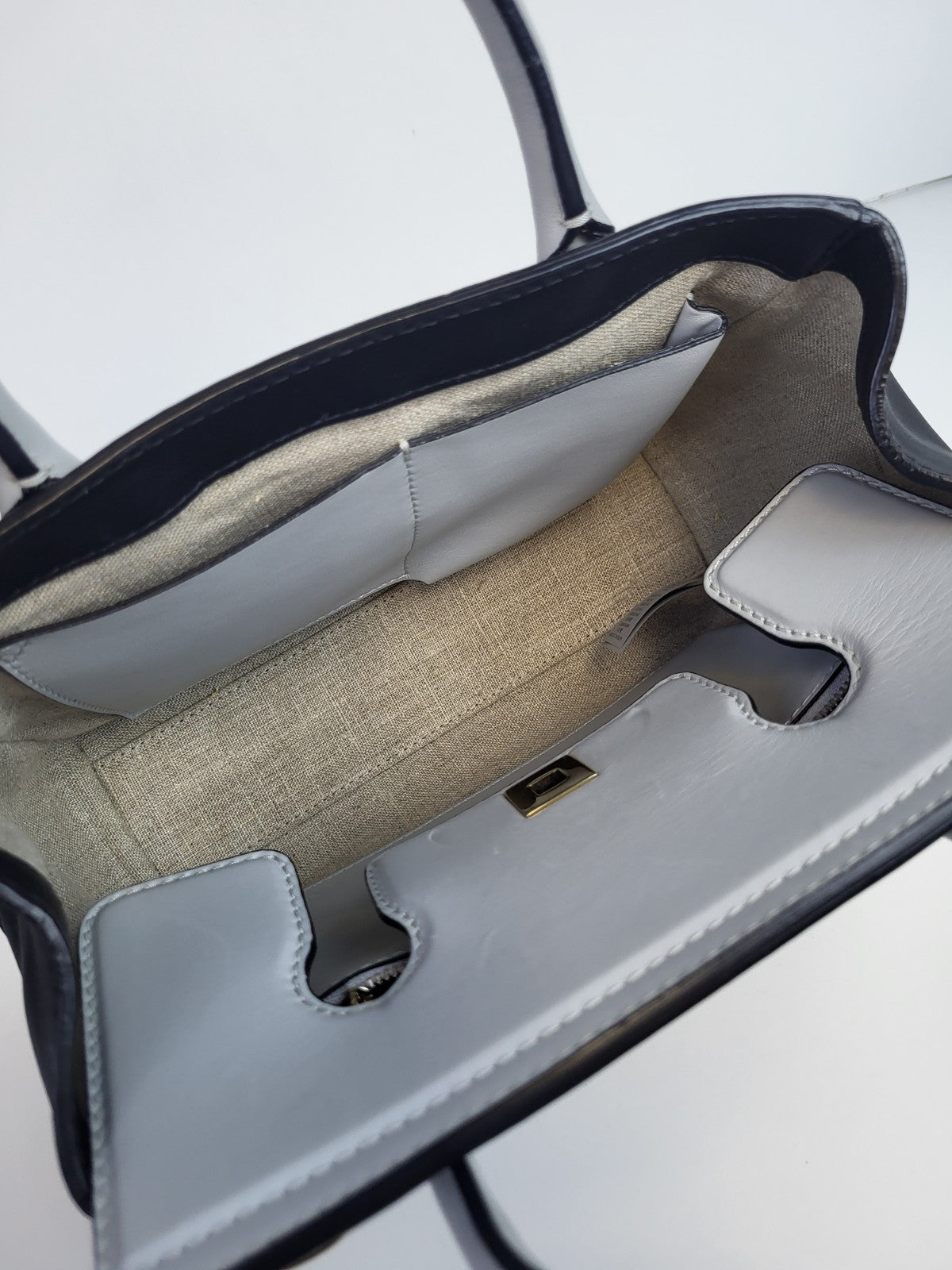 Versace Palazzo Empire Bag Leather Medium Bag Gray