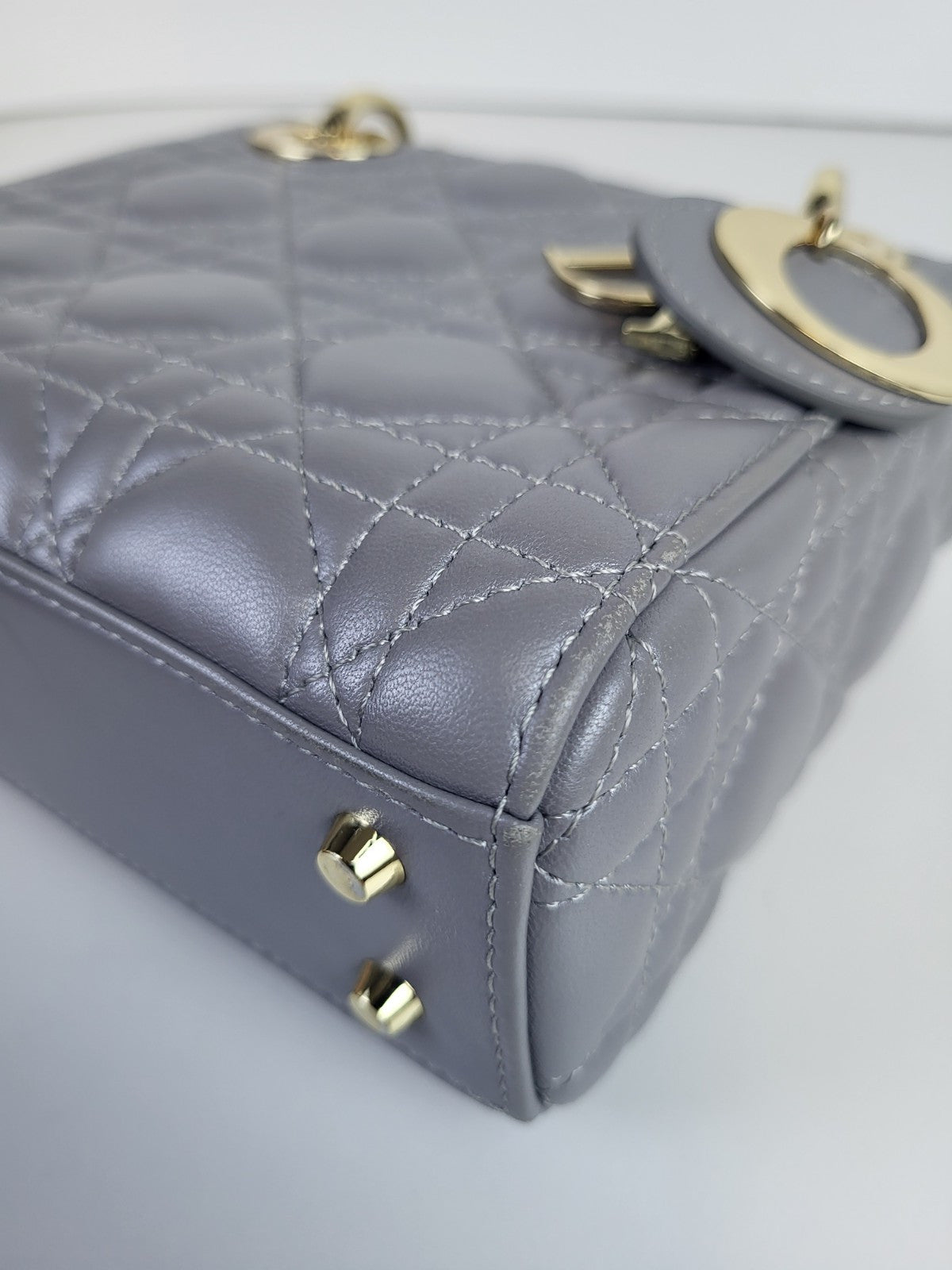 Christian Dior Lady Dior Chain Bag Cannage Quilt Lambskin Mini