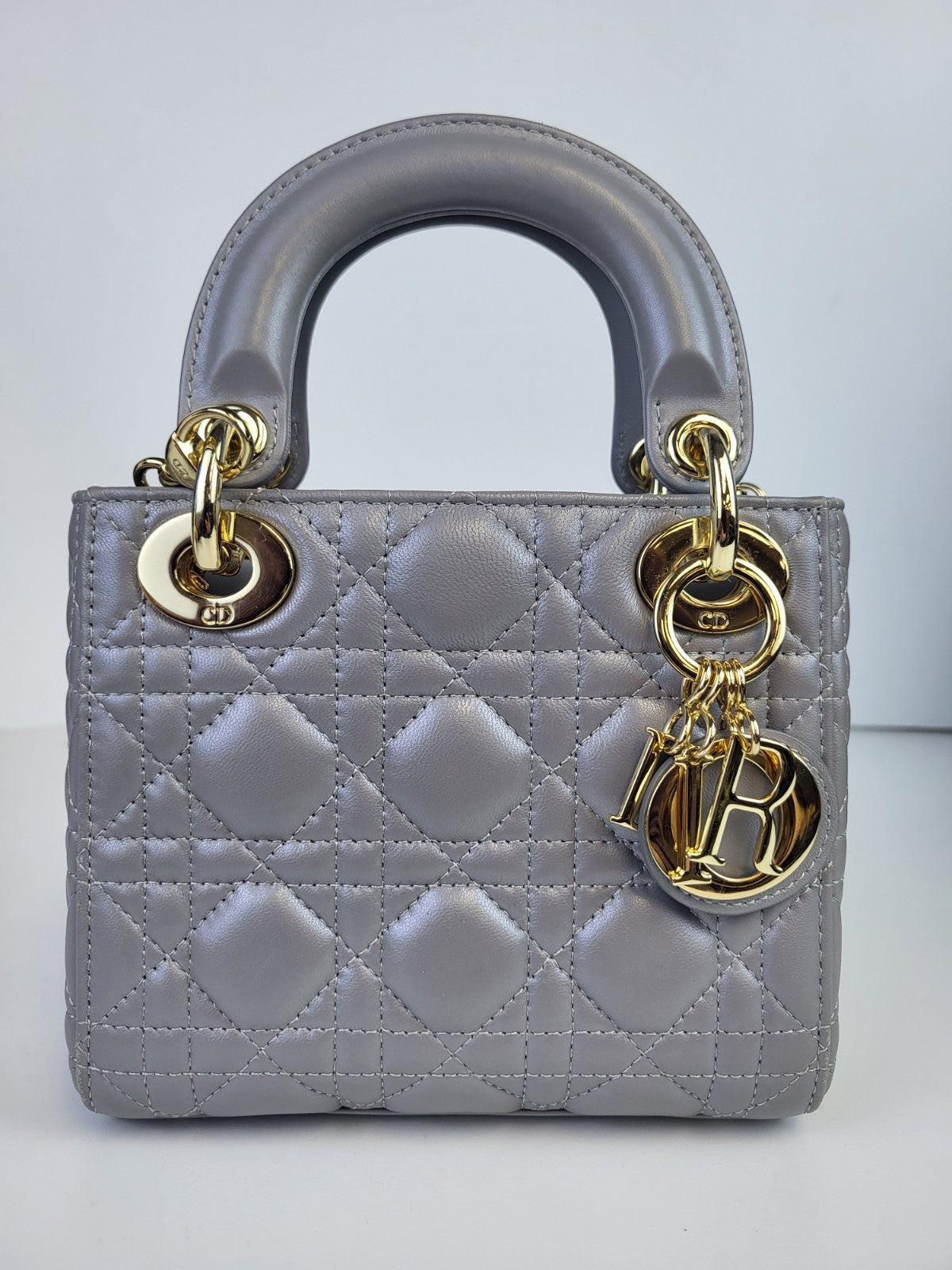 Christian Dior Lady Dior Chain Bag Cannage Quilt Lambskin Mini
