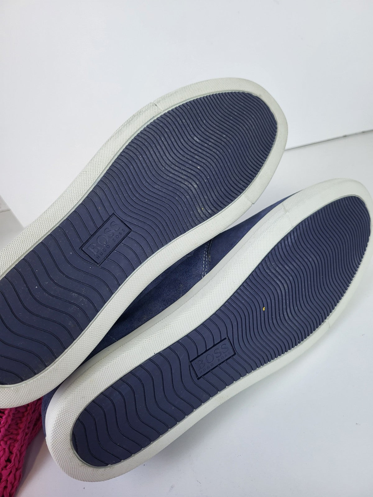 Hugo Boss Suede Blue Boots For Men Lace Up Size 9