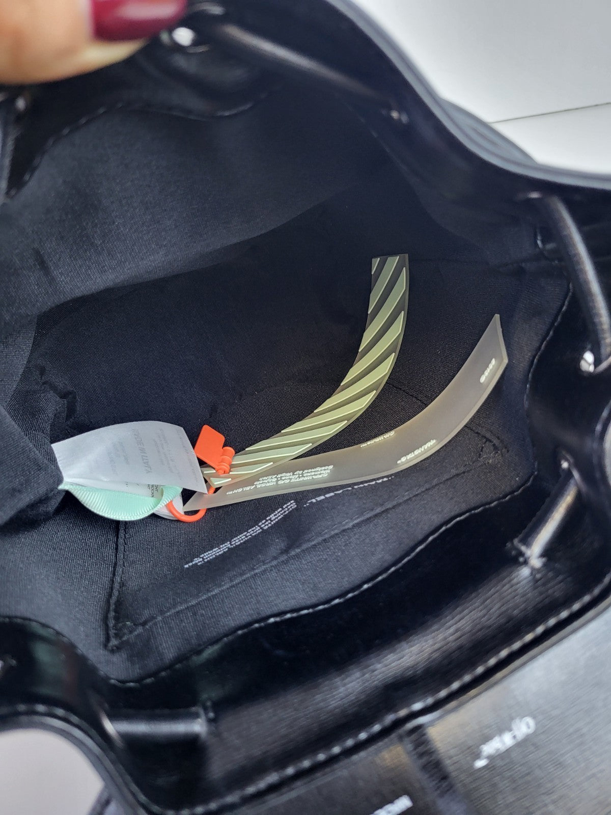 Off White Backpack Mini Black And White Leather Backpack