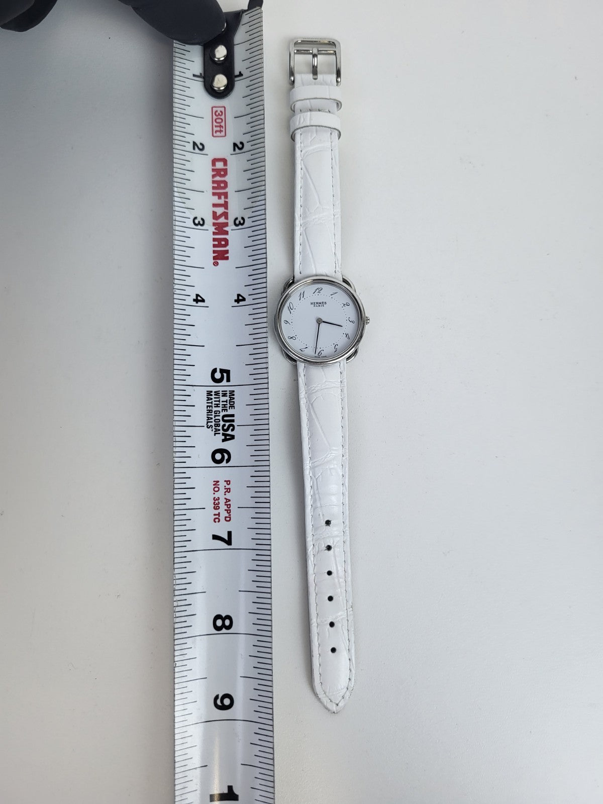 Hermes Arceau Quartz PM 28mm Ladies Watch White