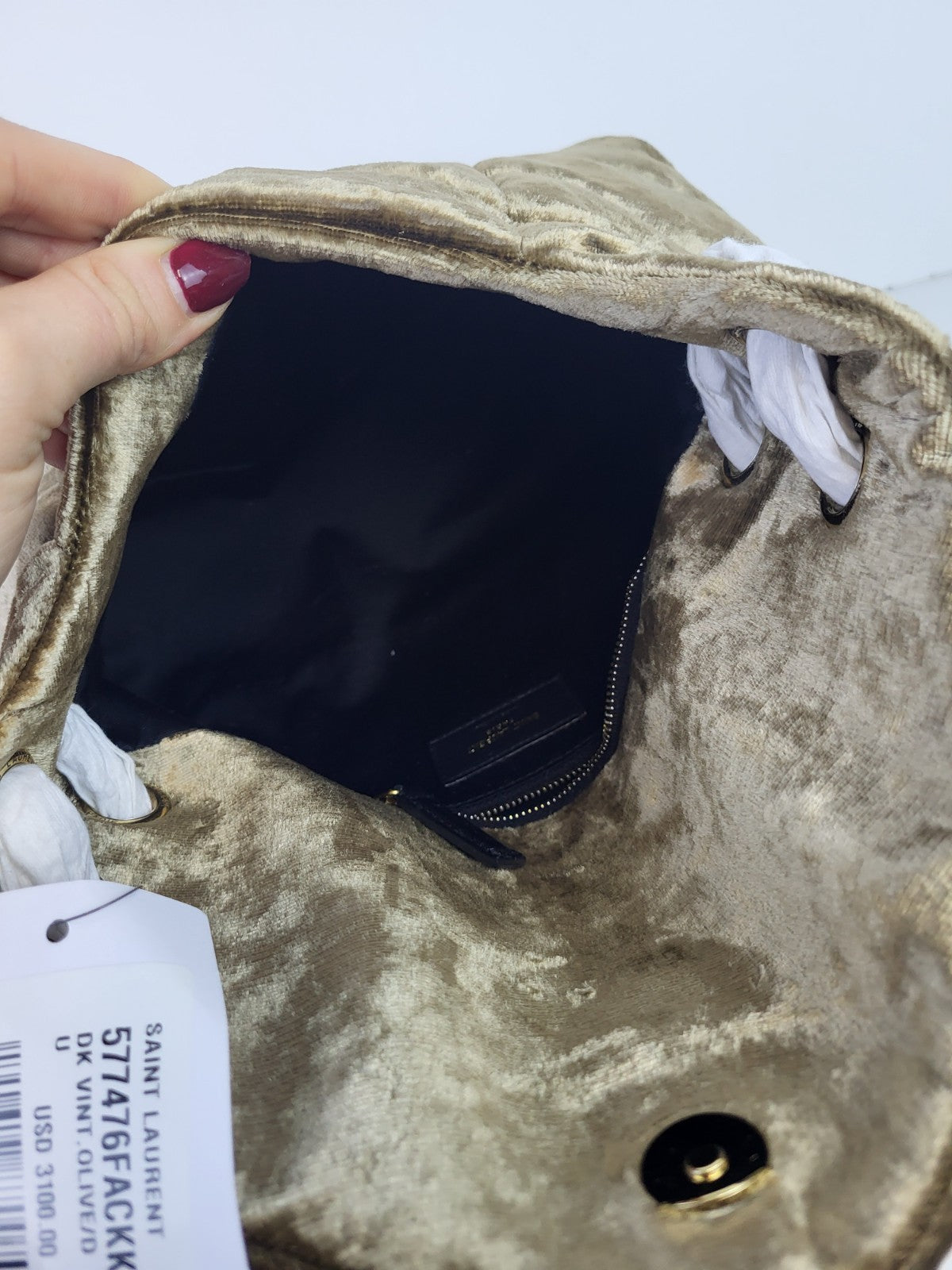 Saint Laurent Loulou Puffer Small YSL Shoulder Bag in Quilted Velvet