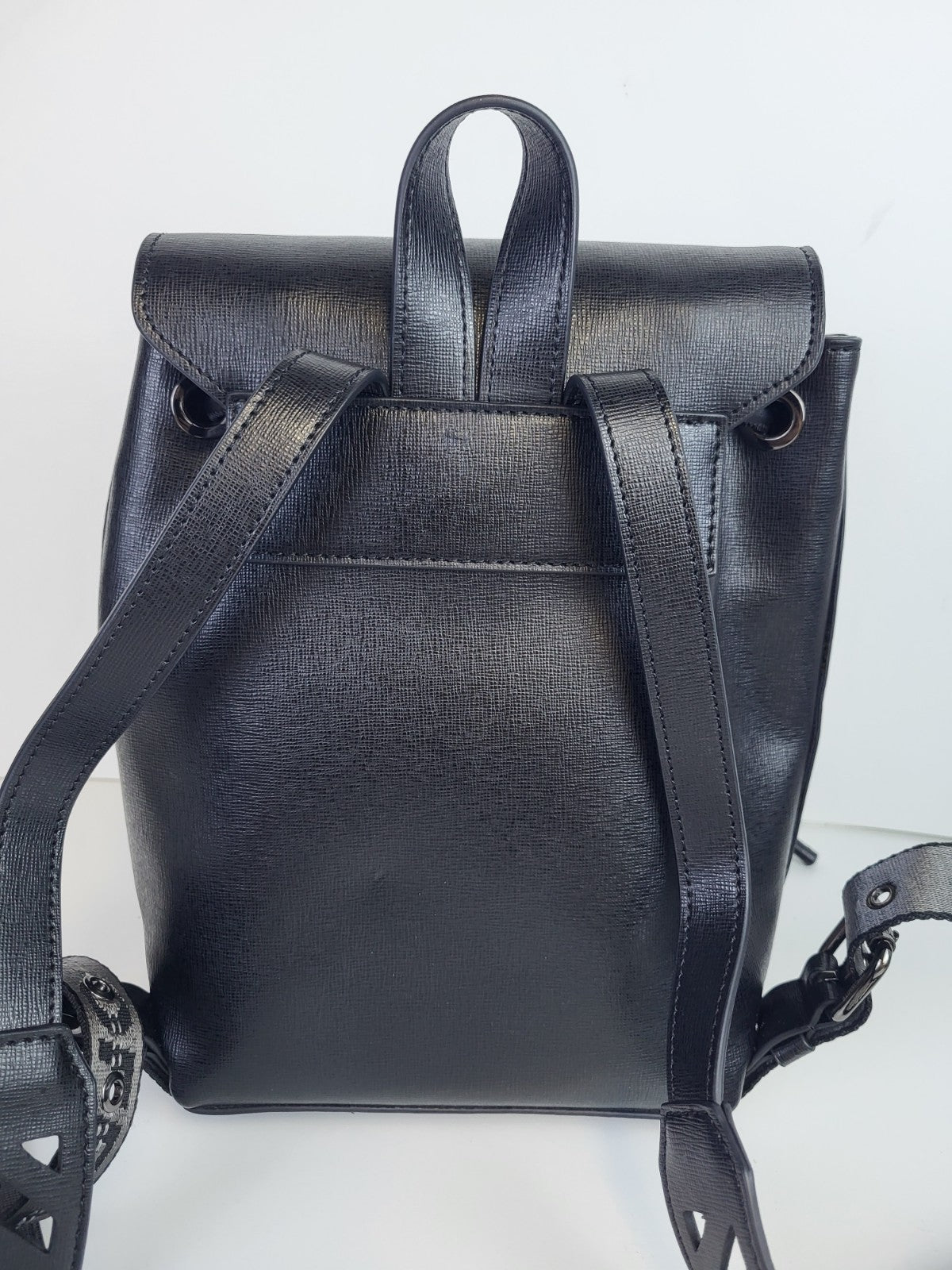 Off White Backpack Mini Black And White Leather Backpack