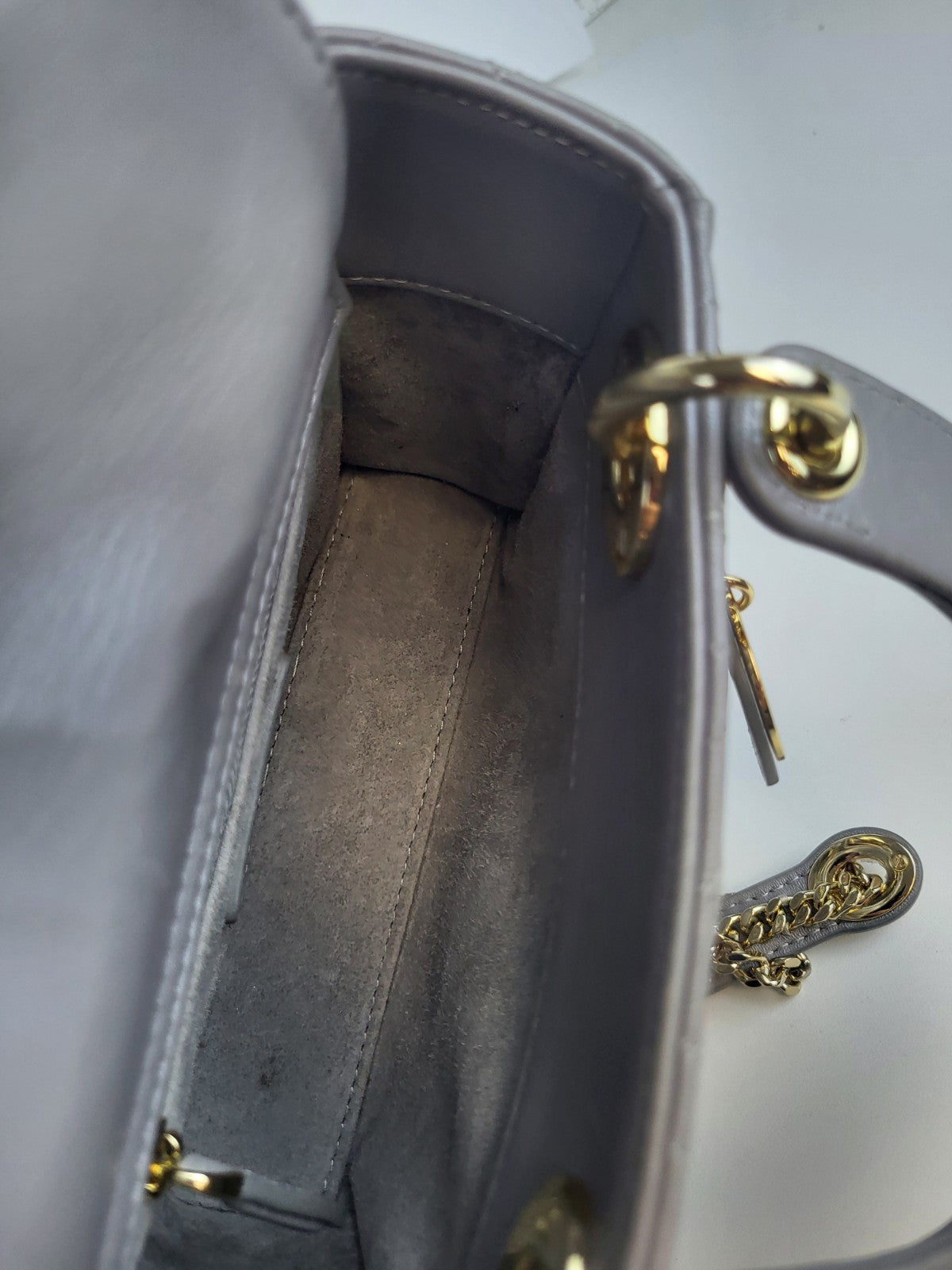 Christian Dior Lady Dior Chain Bag Cannage Quilt Lambskin Mini