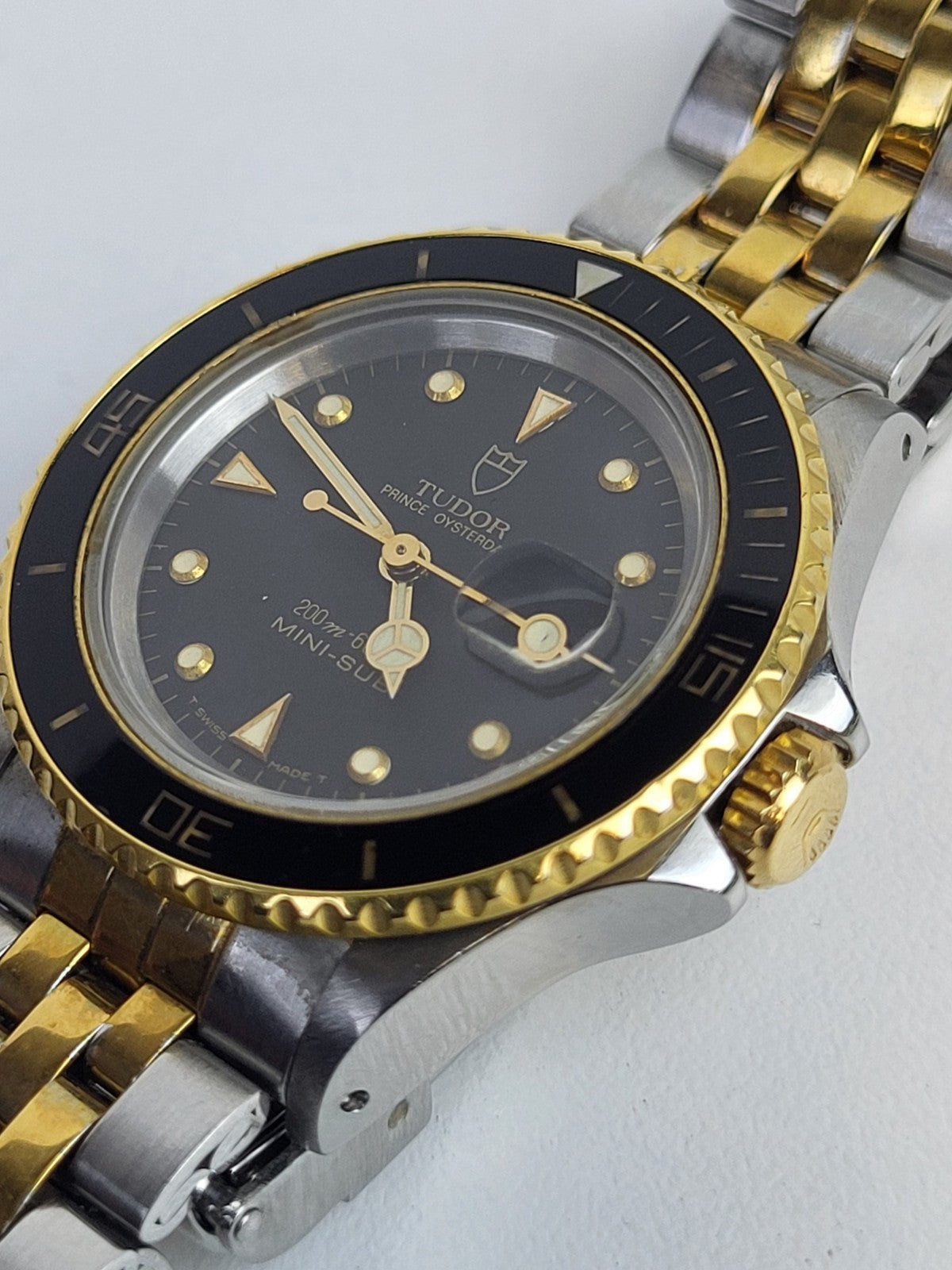 Tudor Mini Sub 73090 PRINCE OYSTERDATE Stainless Steel & Gold Plated Watch